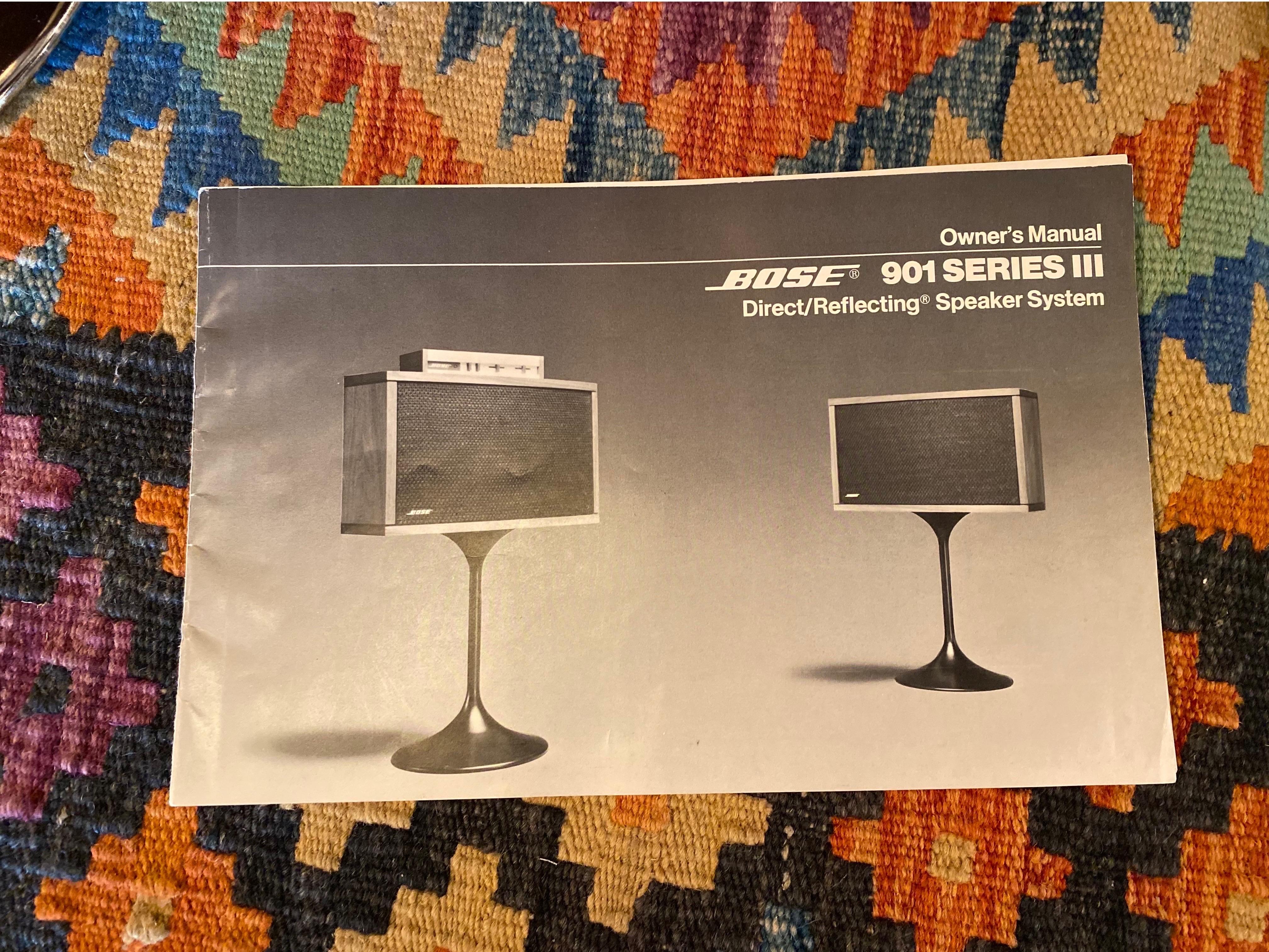 Pair of Vintage Bose 901 Series III Speakers, 1970s 2