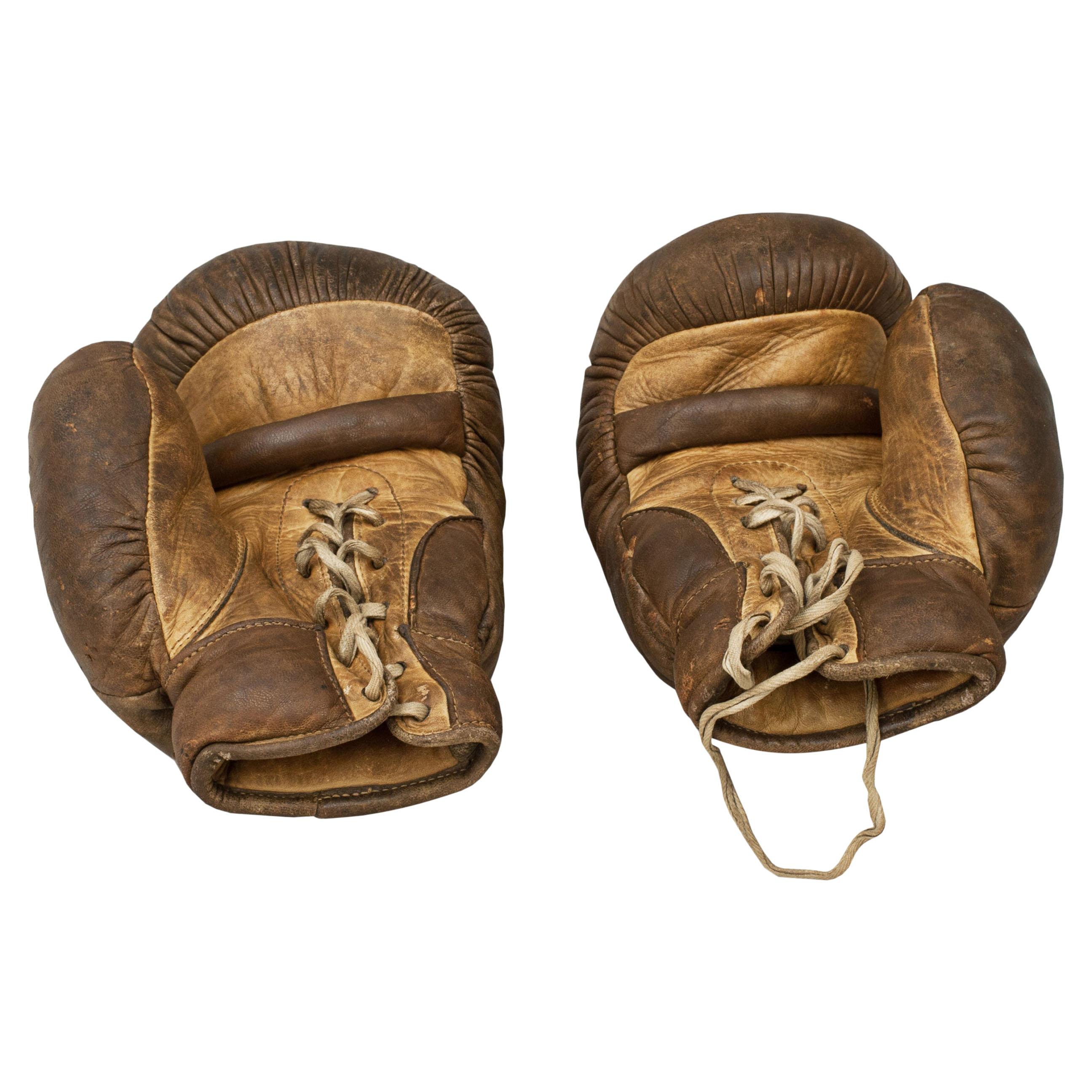 Pair of Vintage Boxing Gloves in Leather
