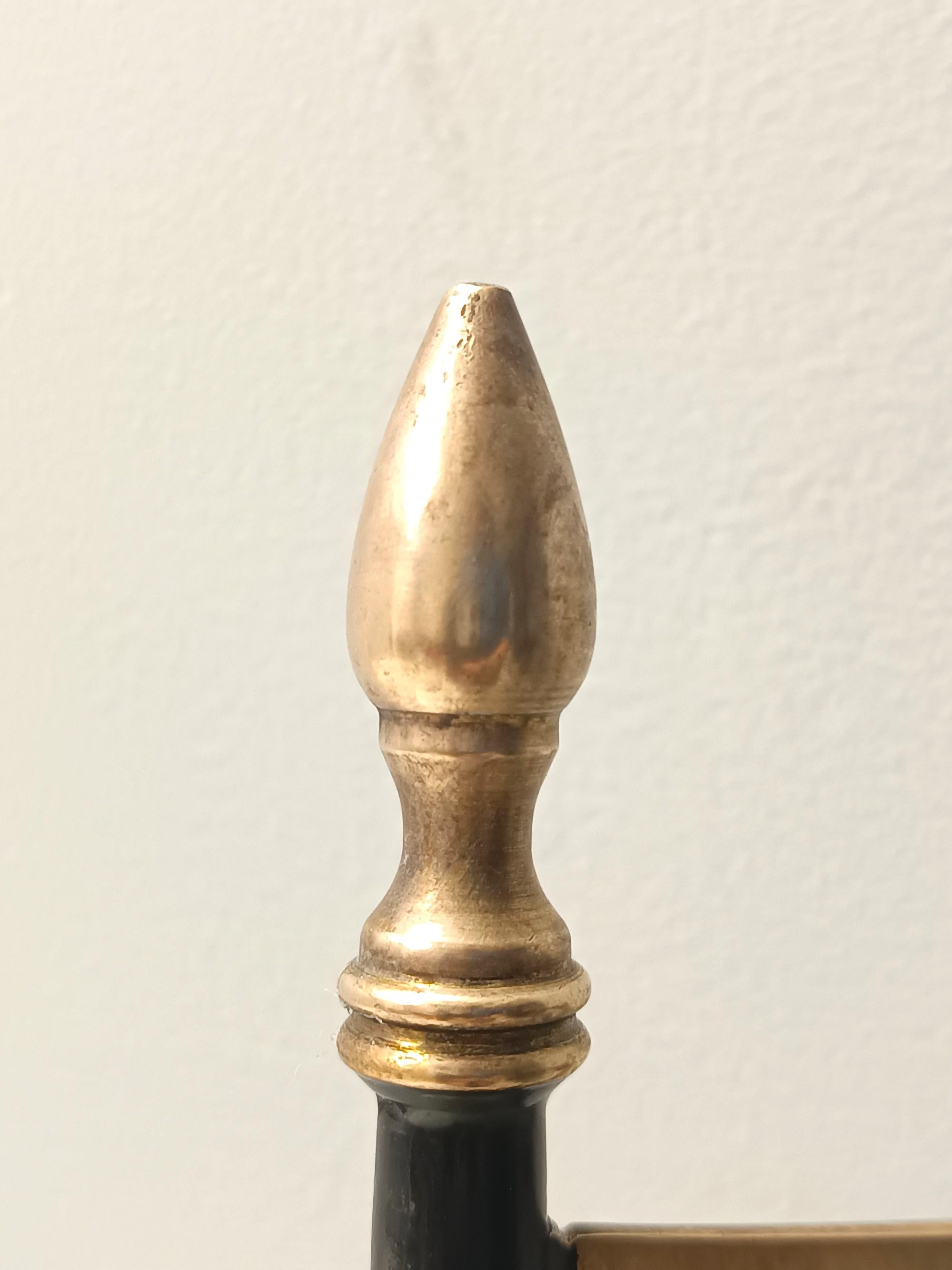 Pareja de Sillas Chiavarinas Vintage de Latón y Metal con Tela Amarilla, Italia en venta 7