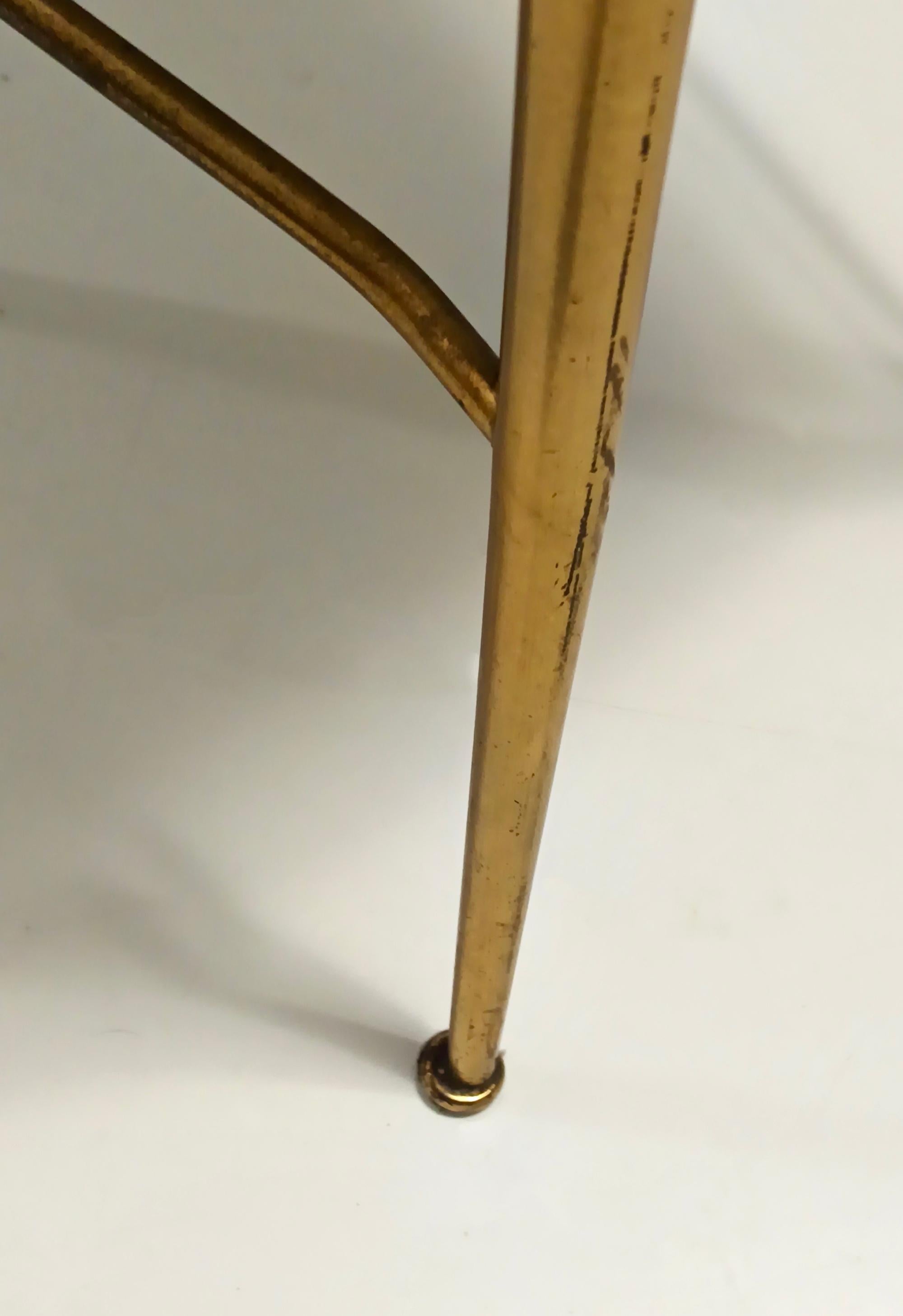 Paar Chiavarine-Stühle aus Vintage-Messing und rotem Samt, Italien im Angebot 5