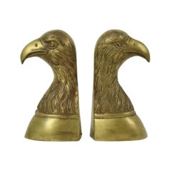 Pair of Vintage Brass Bird of Prey Eagle Bookends