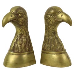 Pair of Vintage Brass Bird of Prey Eagle Bookends