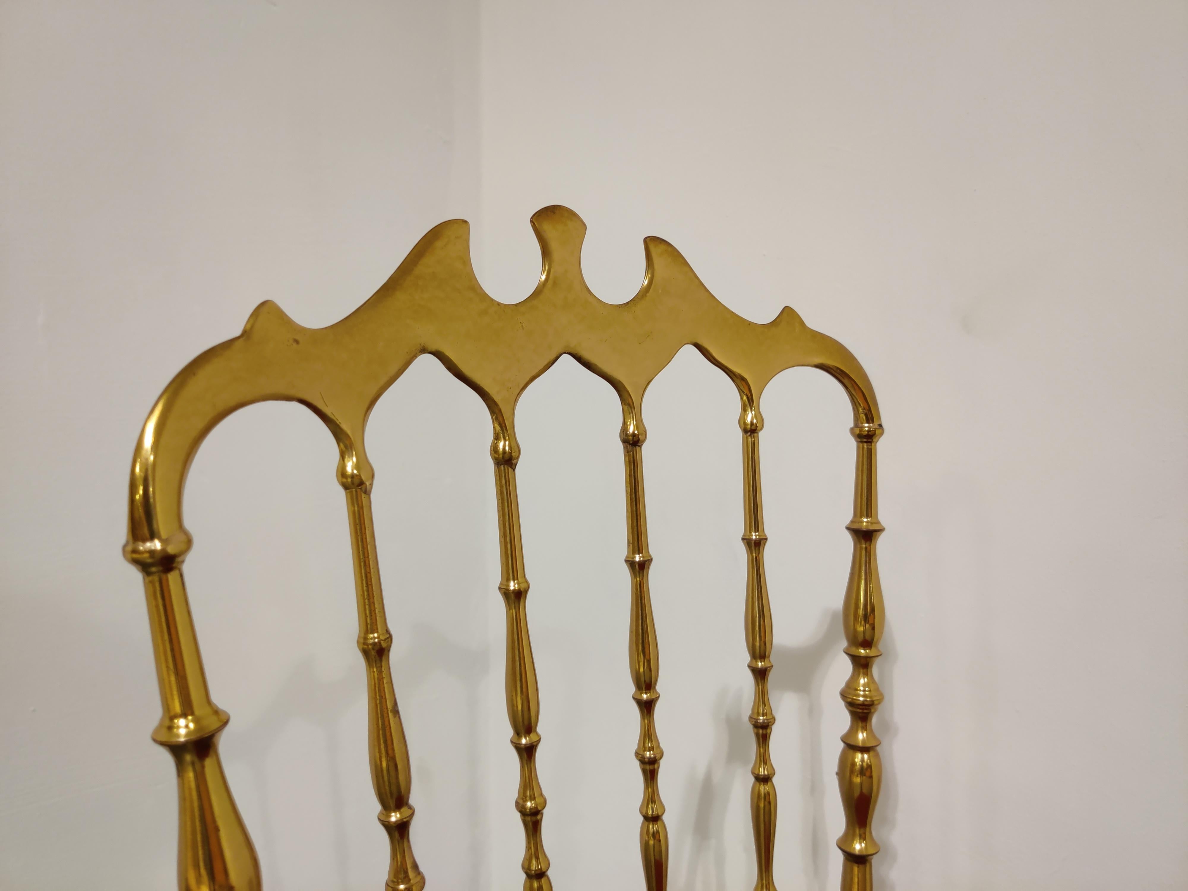 Pair of Vintage Brass Chiavari Chairs, 1960s 1