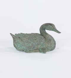Pair of Vintage Brass Duck Sculptures, End of 20th Century