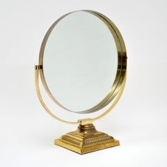 Pair of Vintage Brass Durlston Design Vanity Mirrors