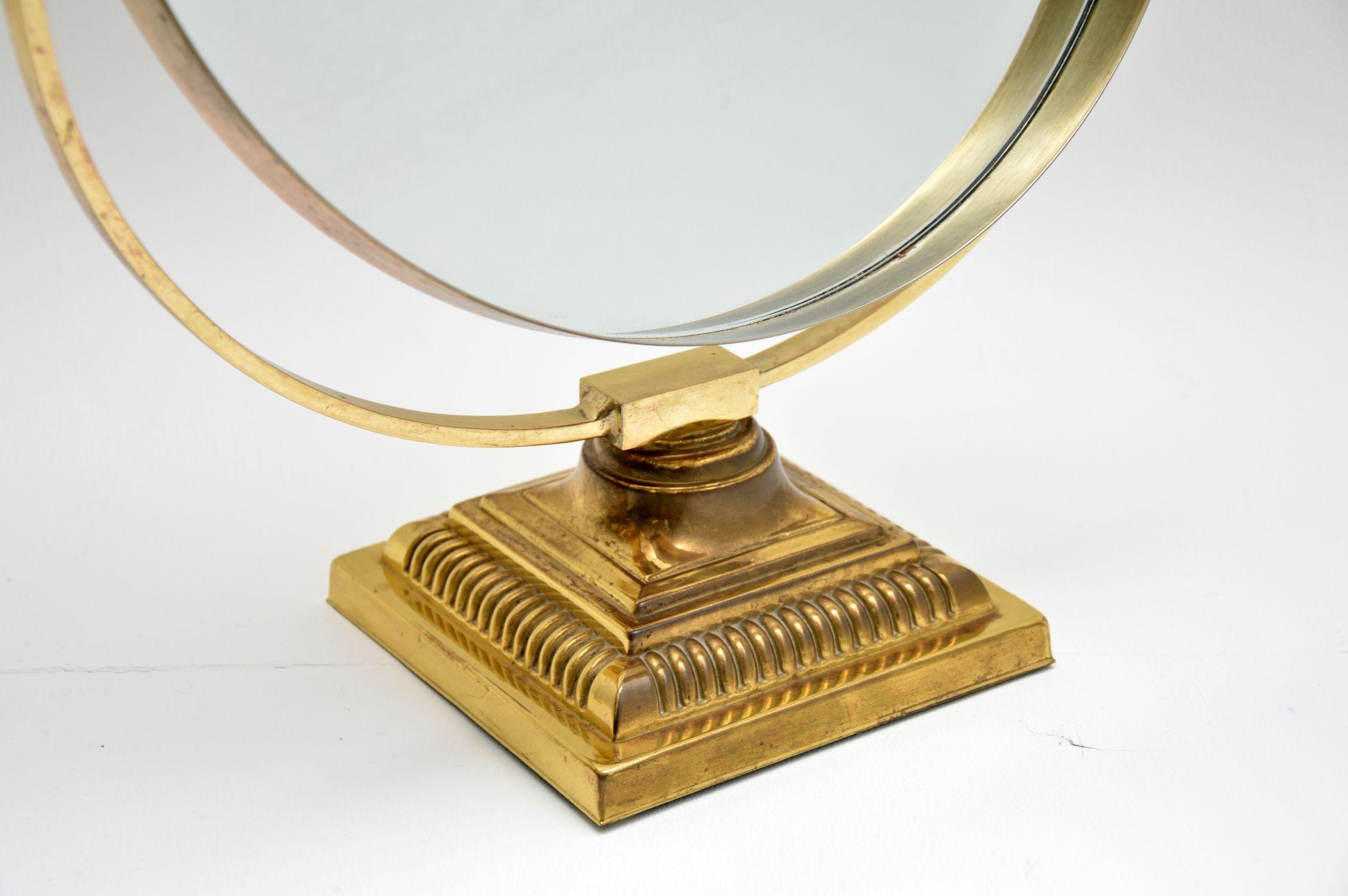 20th Century Pair of Vintage Brass Durlston Design Vanity Mirrors