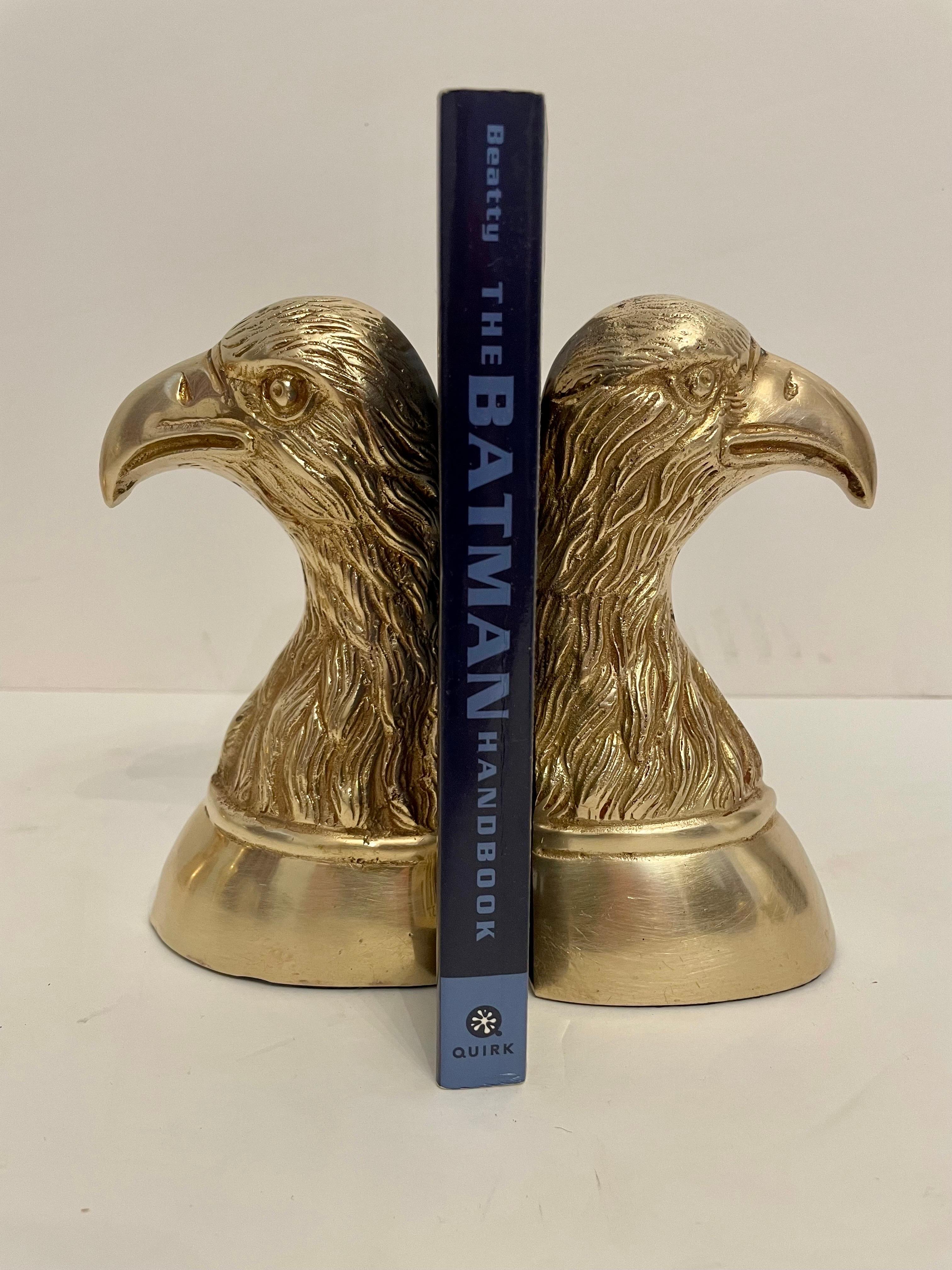 Pair of  Vintage Brass Eagle Bookends 4
