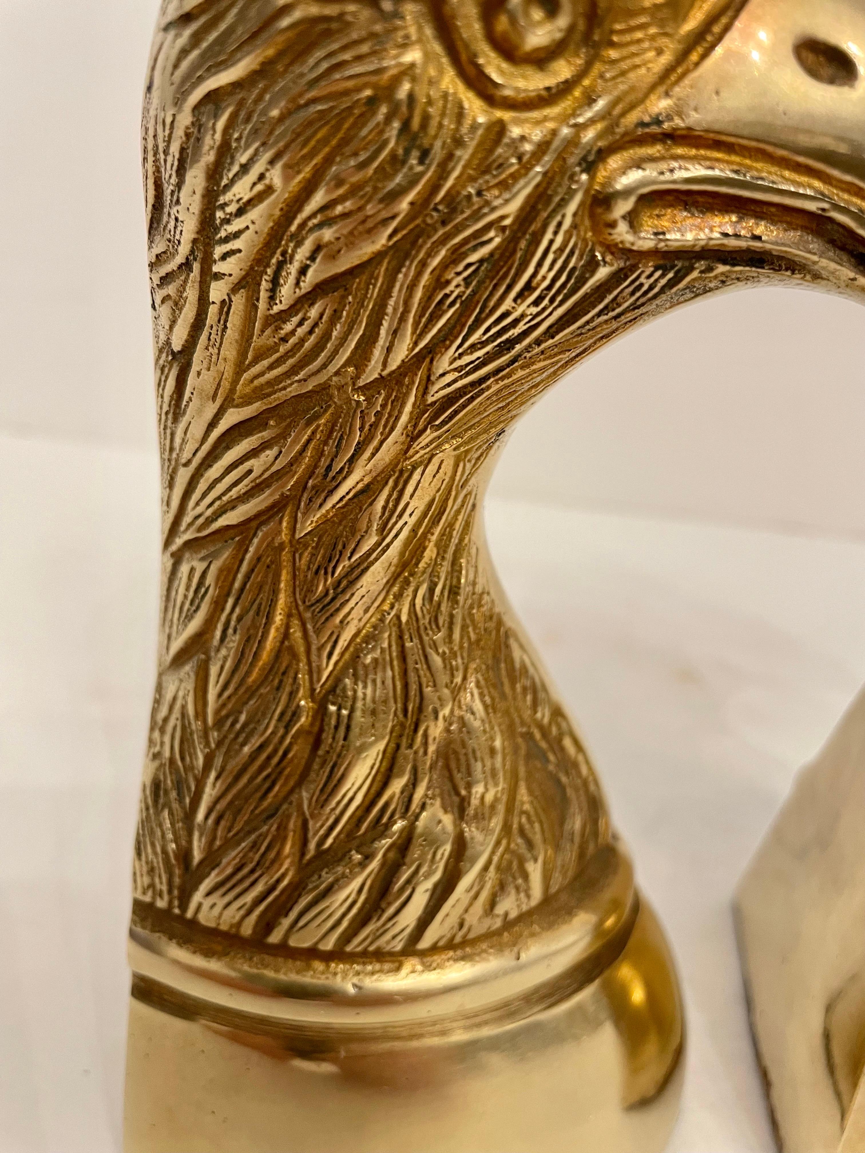 vintage brass bookends
