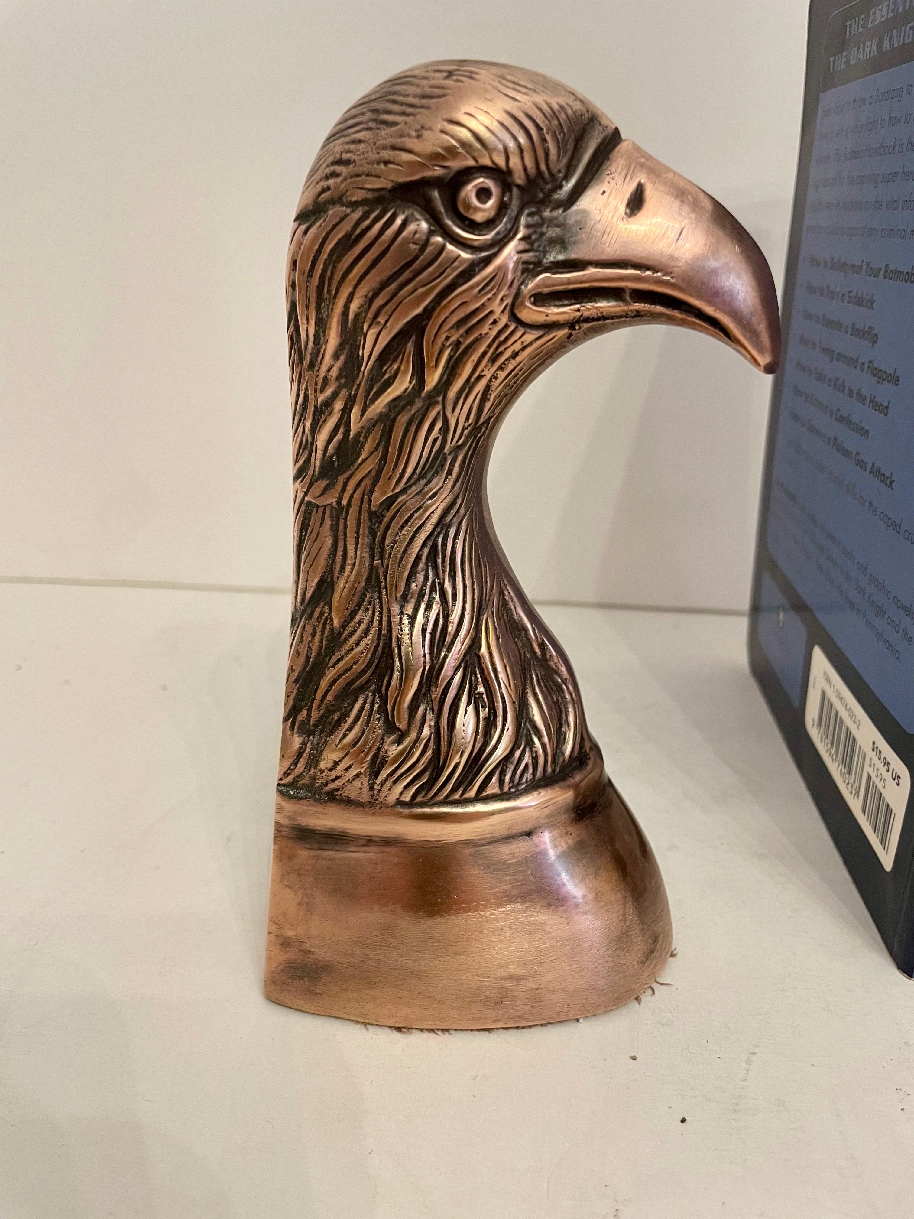 Korean Pair of Vintage Brass Eagle Bookends