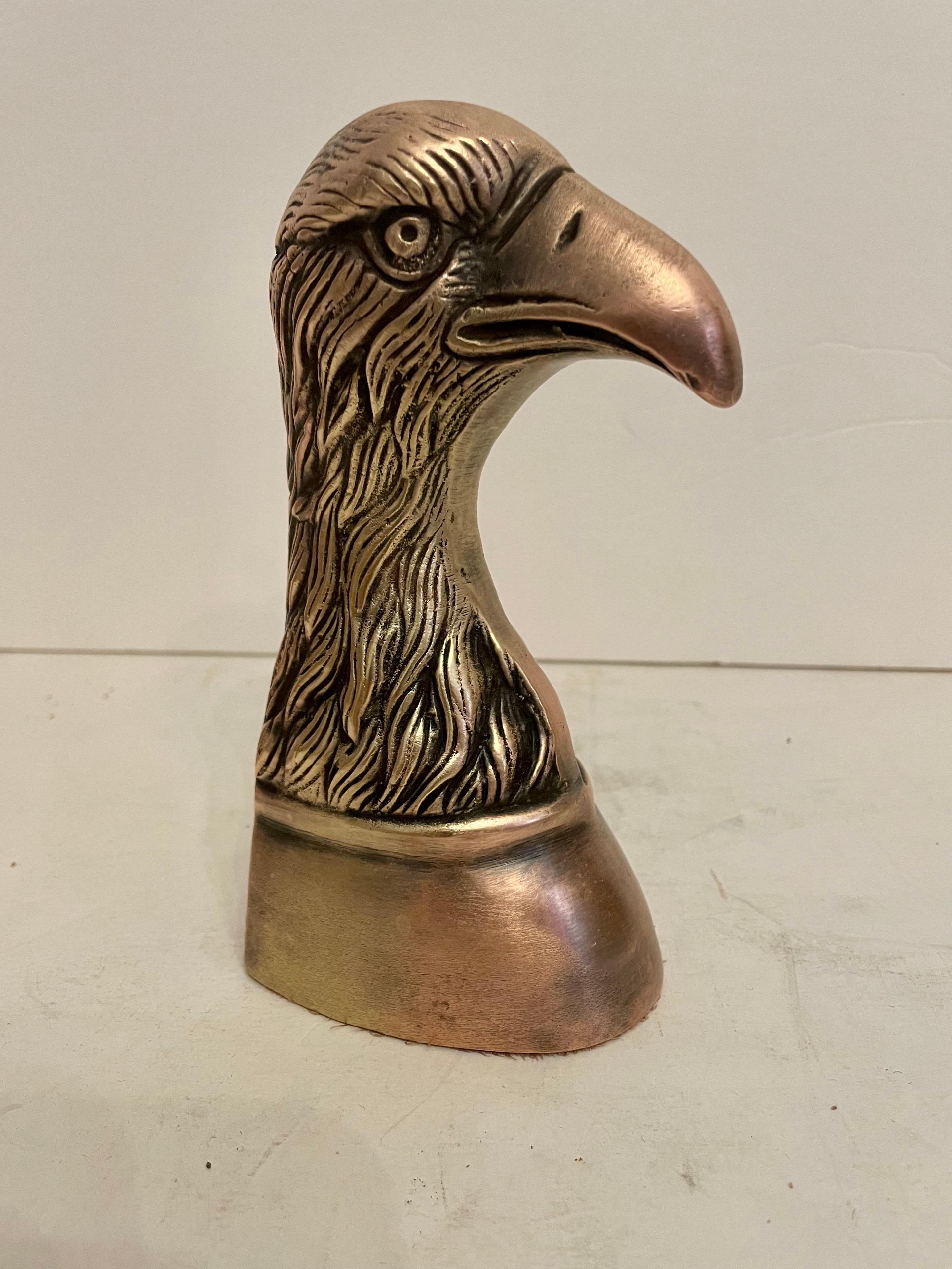 Pair of Vintage Brass Eagle Bookends In Good Condition In New York, NY