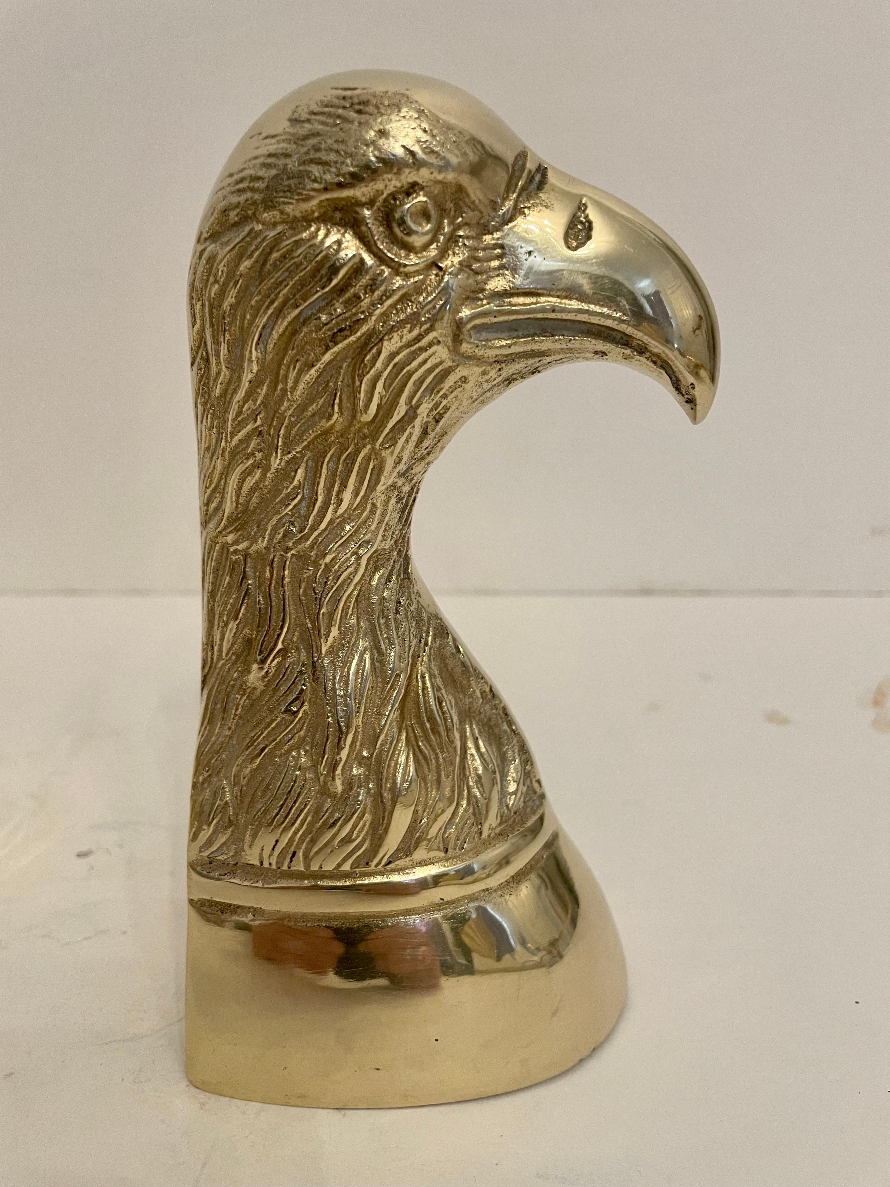 Pair of Vintage Brass Eagle Bookends For Sale 1