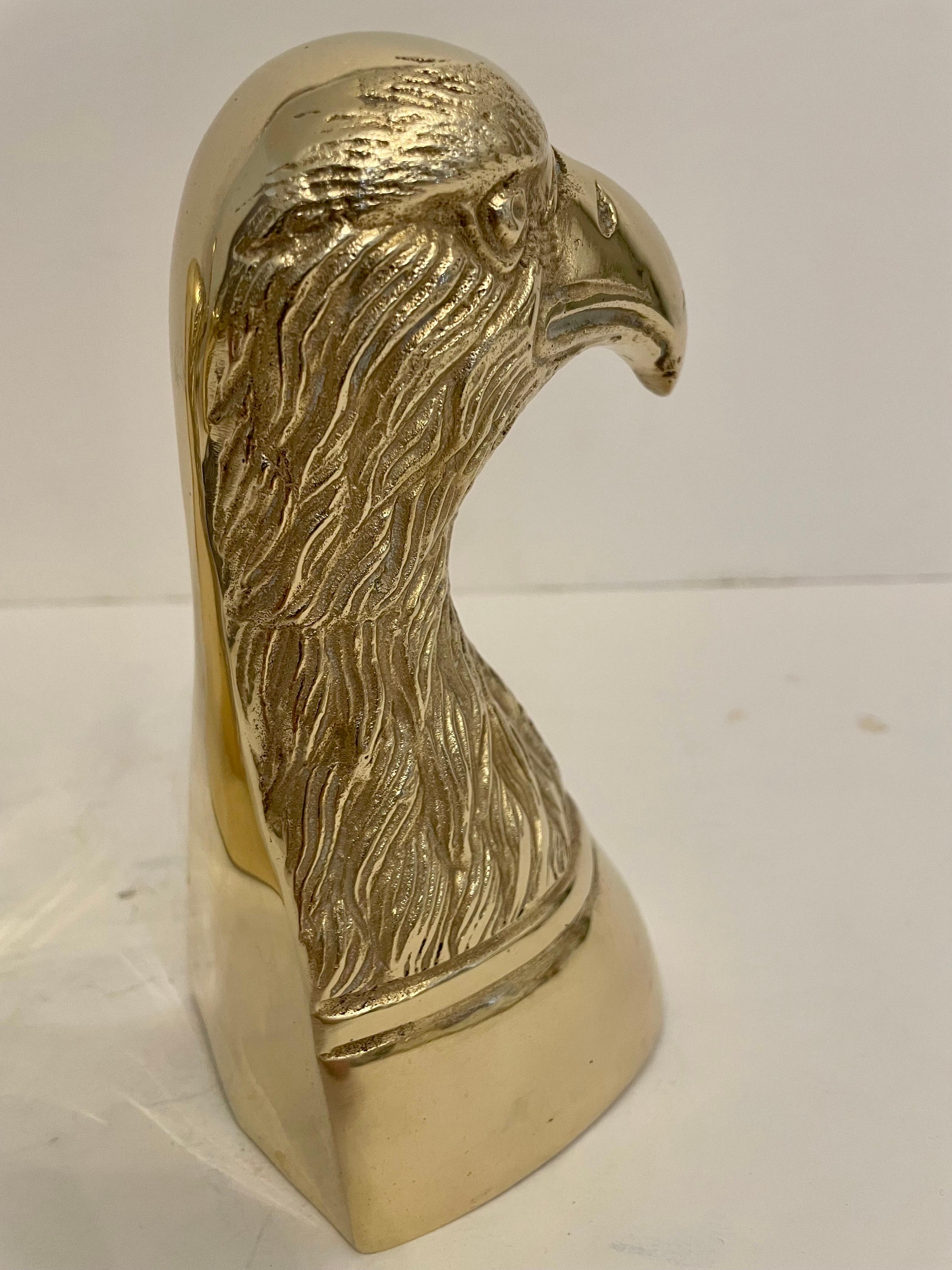 Pair of Vintage Brass Eagle Bookends For Sale 2
