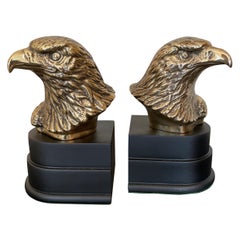 Pair of Vintage Brass Eagle Bookends