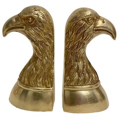 Paire de  Serre-livres aigle en laiton vintage