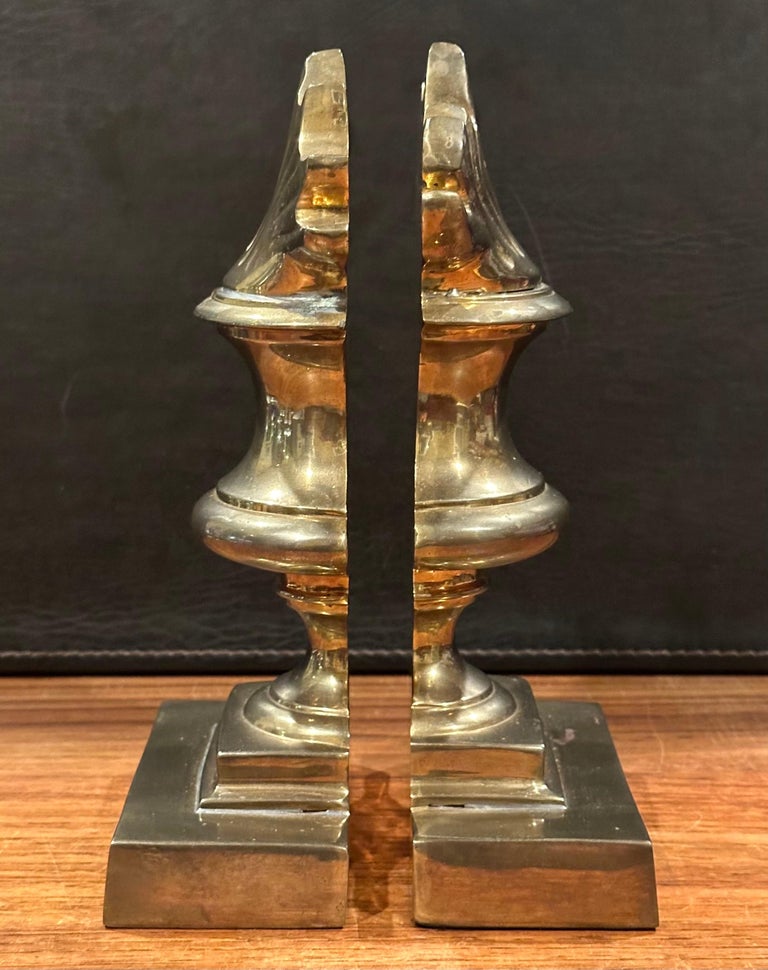 Paire De Serre-livres Torche Flamme En Bronze - Style Grand Tour Français - Occasion Bon état