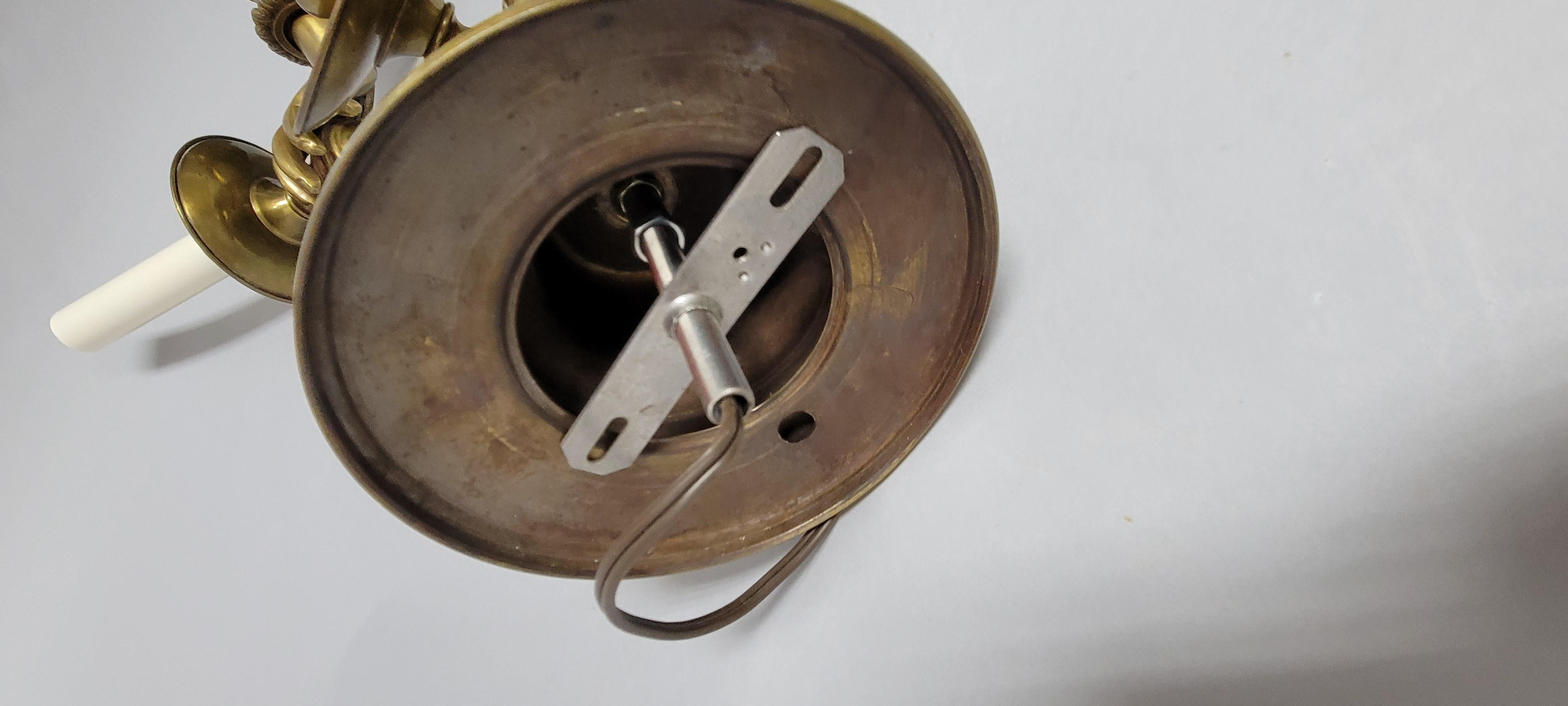 Cast Pair of Vintage Brass Hand-Holding Candle Wall Sconces – Andre Arbus Style