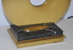 Pair of Vintage Brass and Marble Table Lamps by Robert Abbey