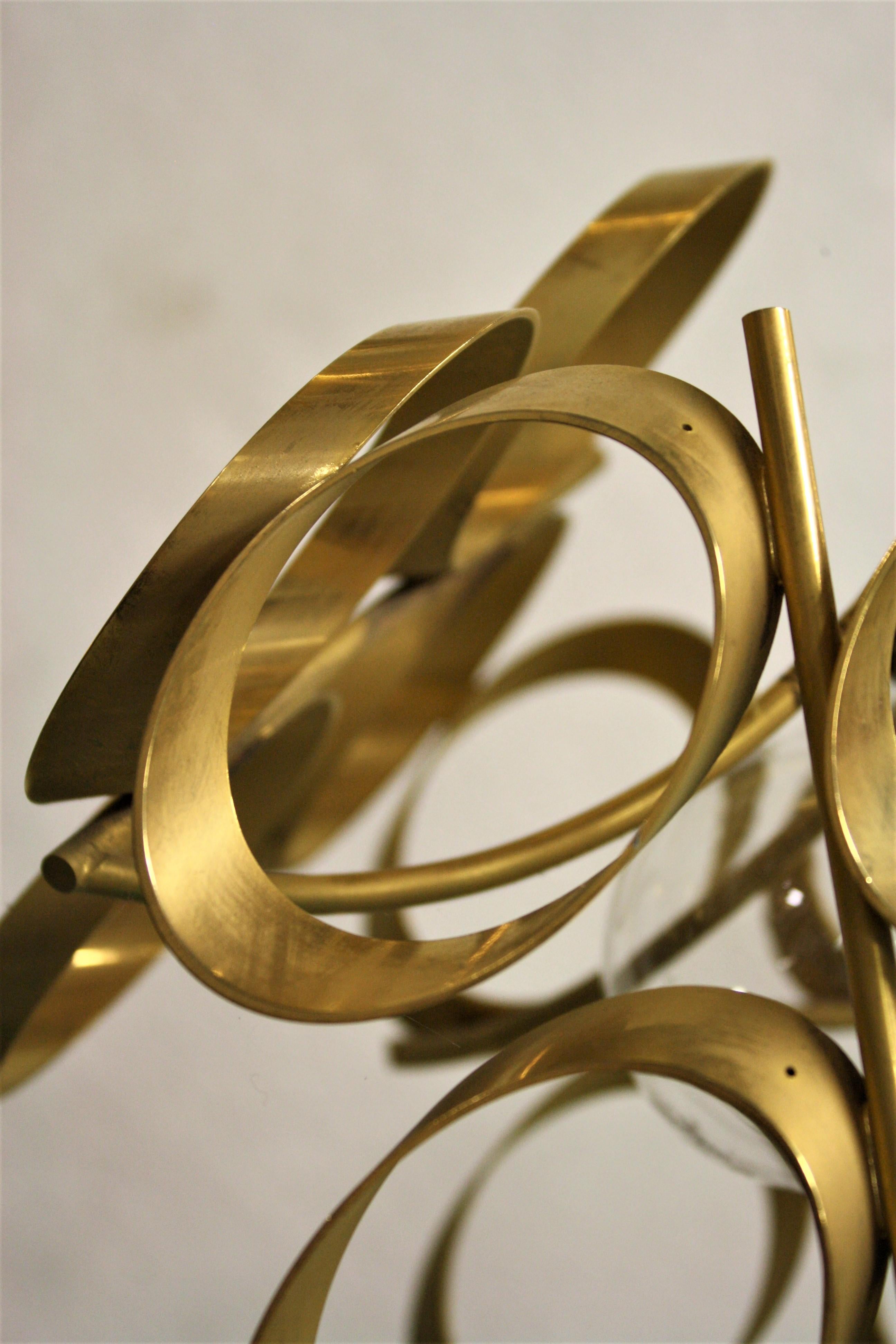 Pair of Vintage Brass Pendant Lights by Gaetano Sciolari, 1960s, Italy 5