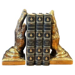 Pair of Vintage Brass "Praying Hands" Bookends