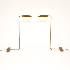 Pareja de lámparas de lectura vintage de latón de Cedric Hartman