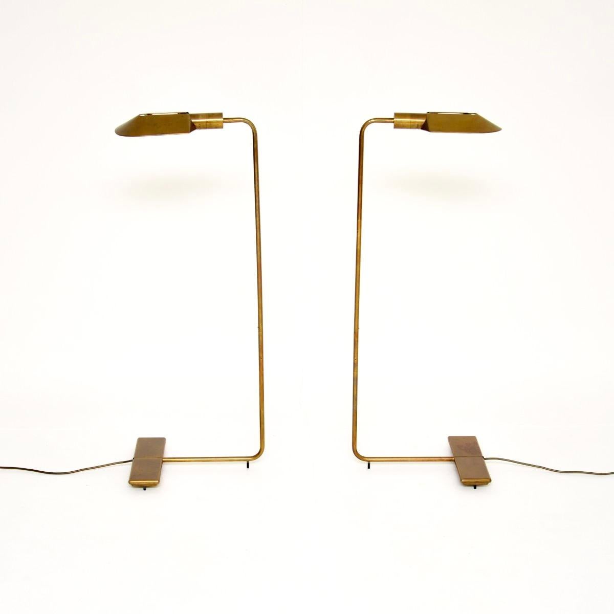 Mid-Century Modern Paire de lampes de lecture en laiton Vintage By par Cedric Hartman en vente