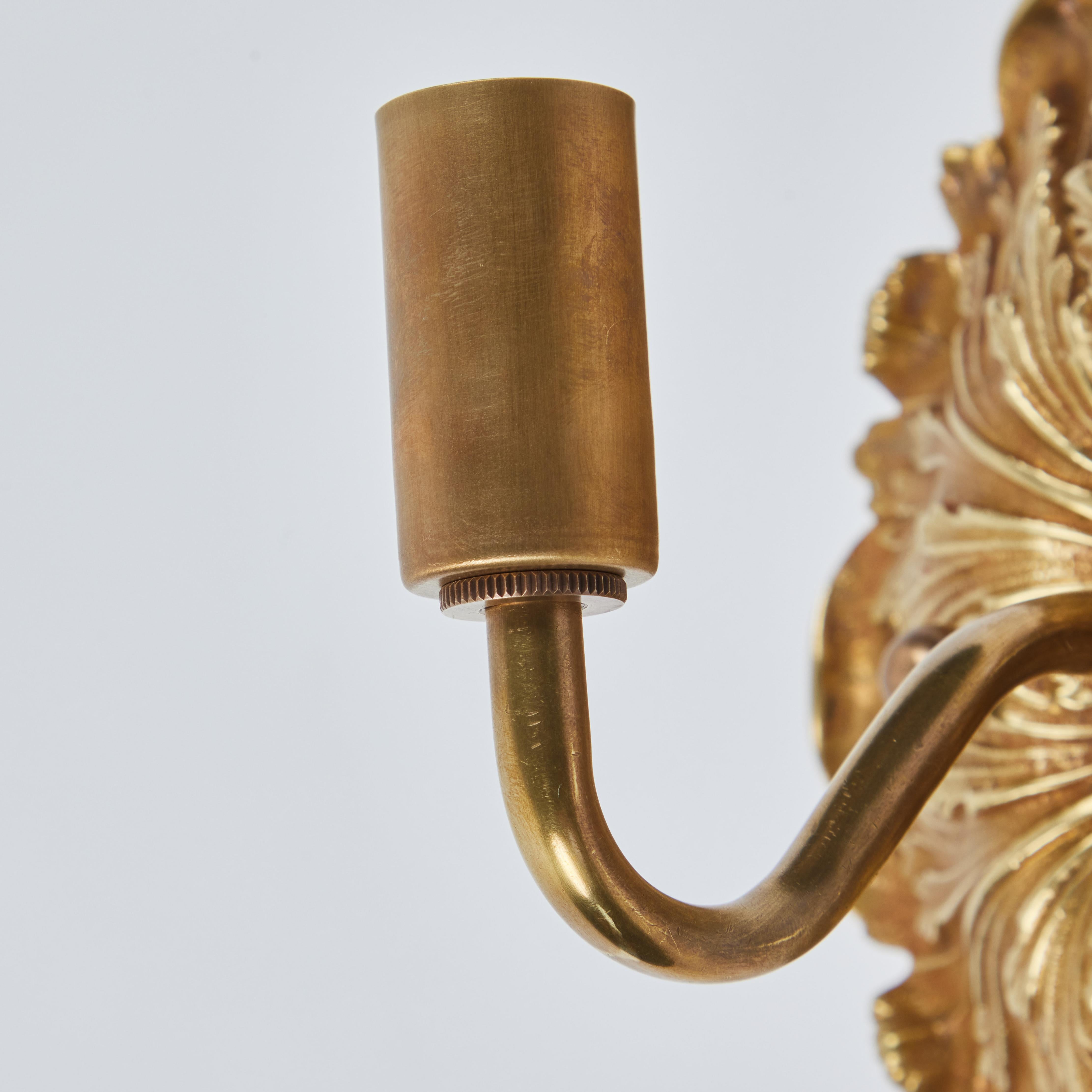 Pair of Vintage Brass Sconces For Sale 5