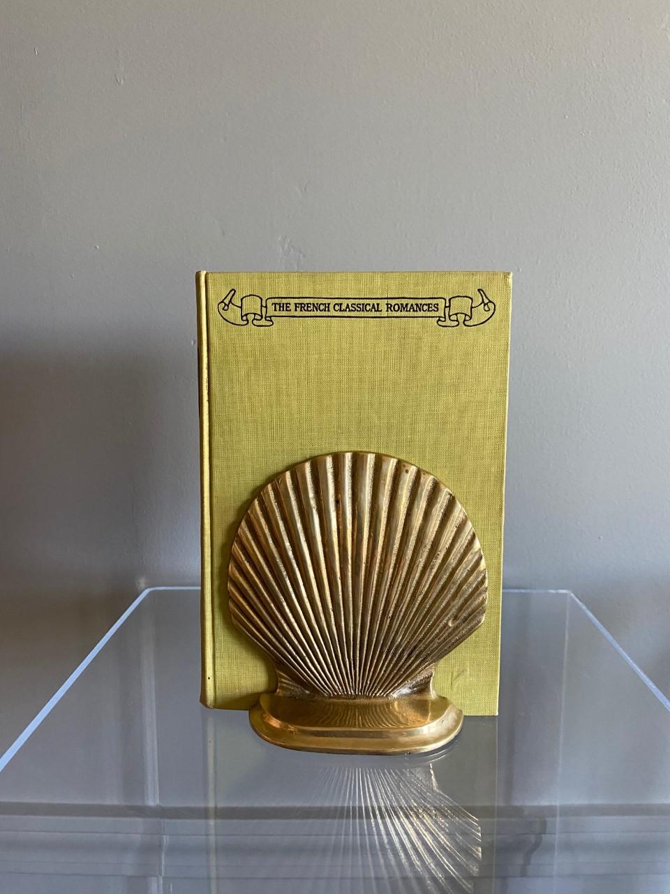 Pair of Vintage Brass Sea Shell Bookends 4