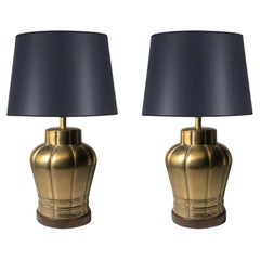 Pair of Retro Brass Table Lamps by Frederick Cooper