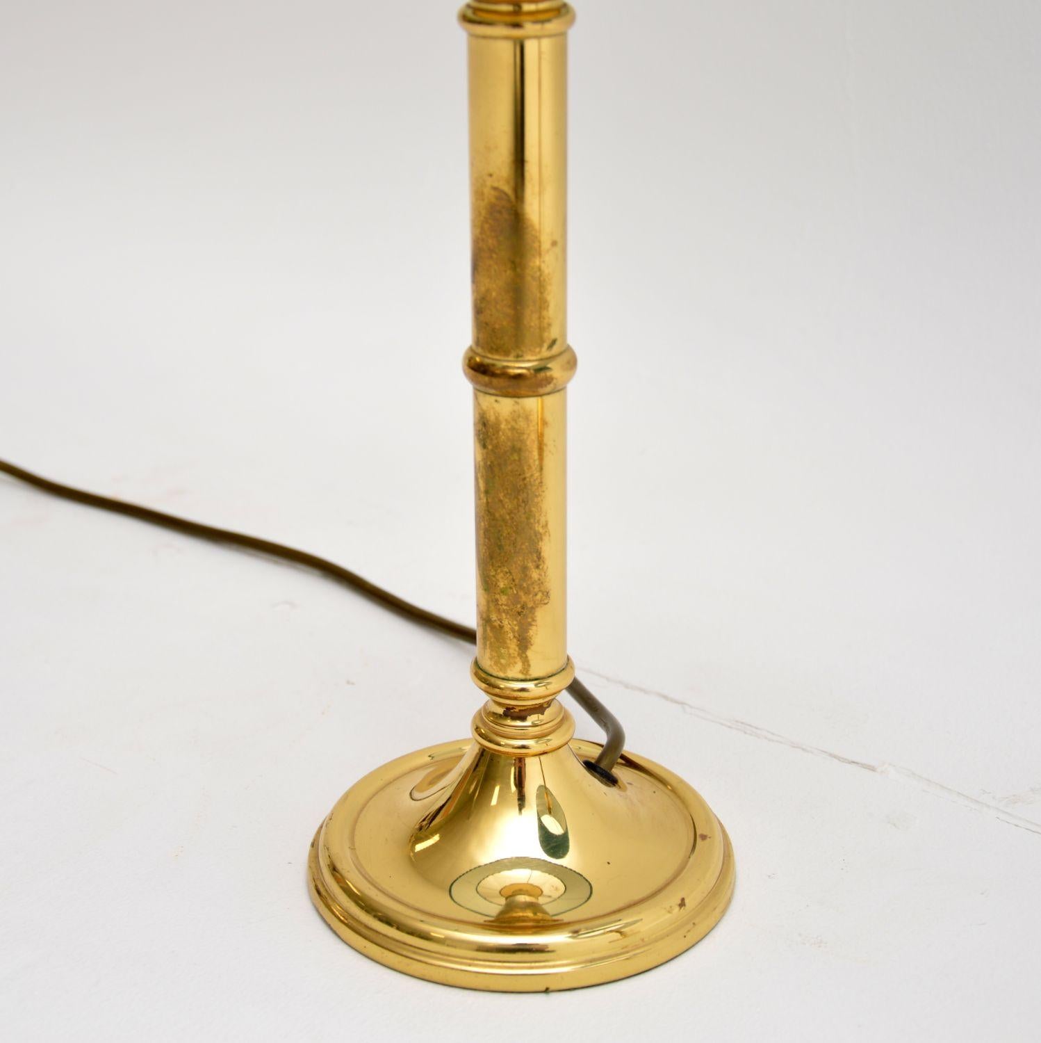 British Pair of Vintage Brass Table Lamps