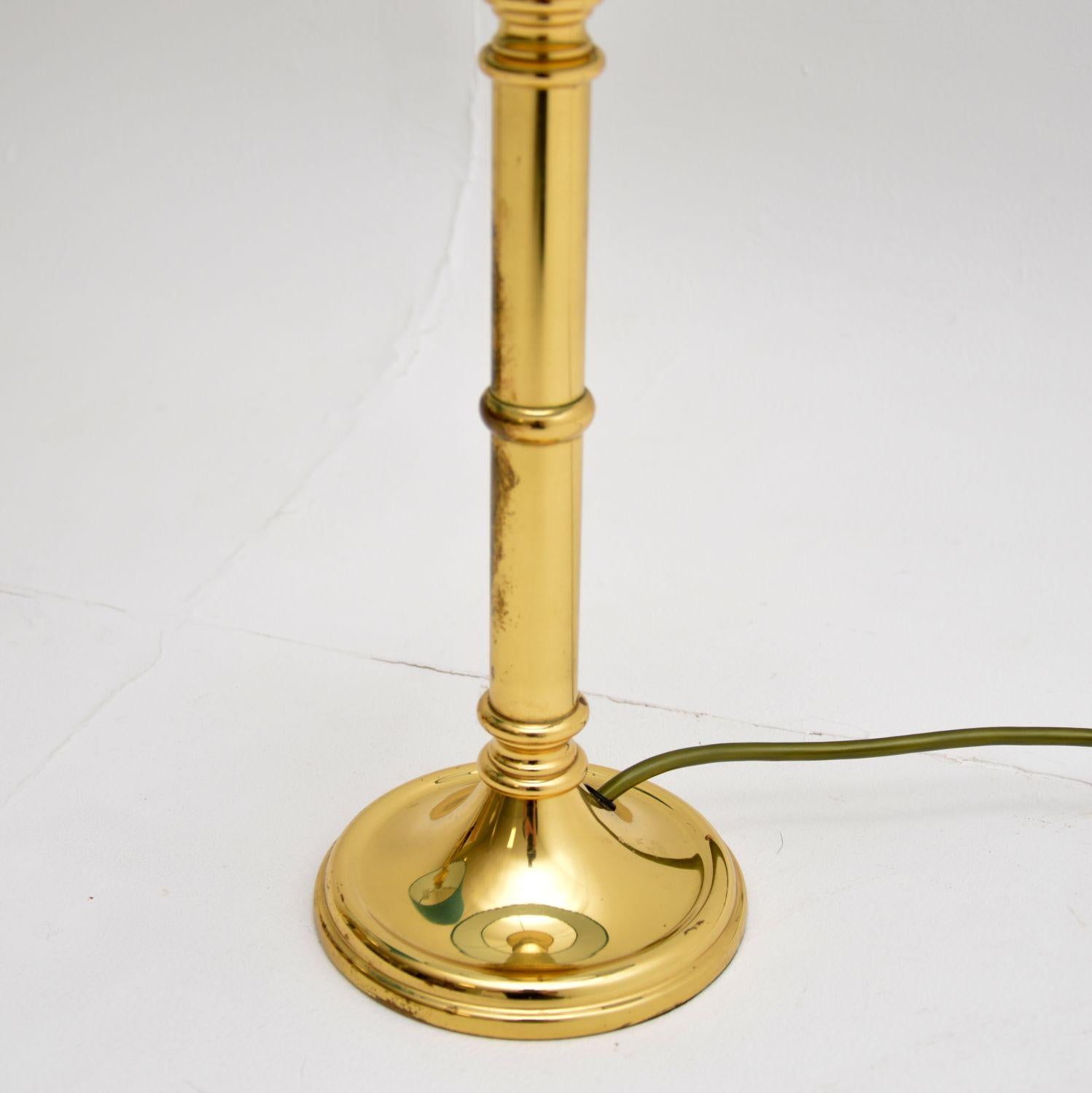 Pair of Vintage Brass Table Lamps In Good Condition In London, GB