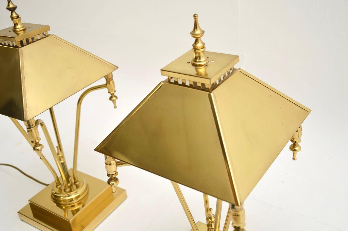 Paire de lampes de table en laiton Bon état - En vente à London, GB