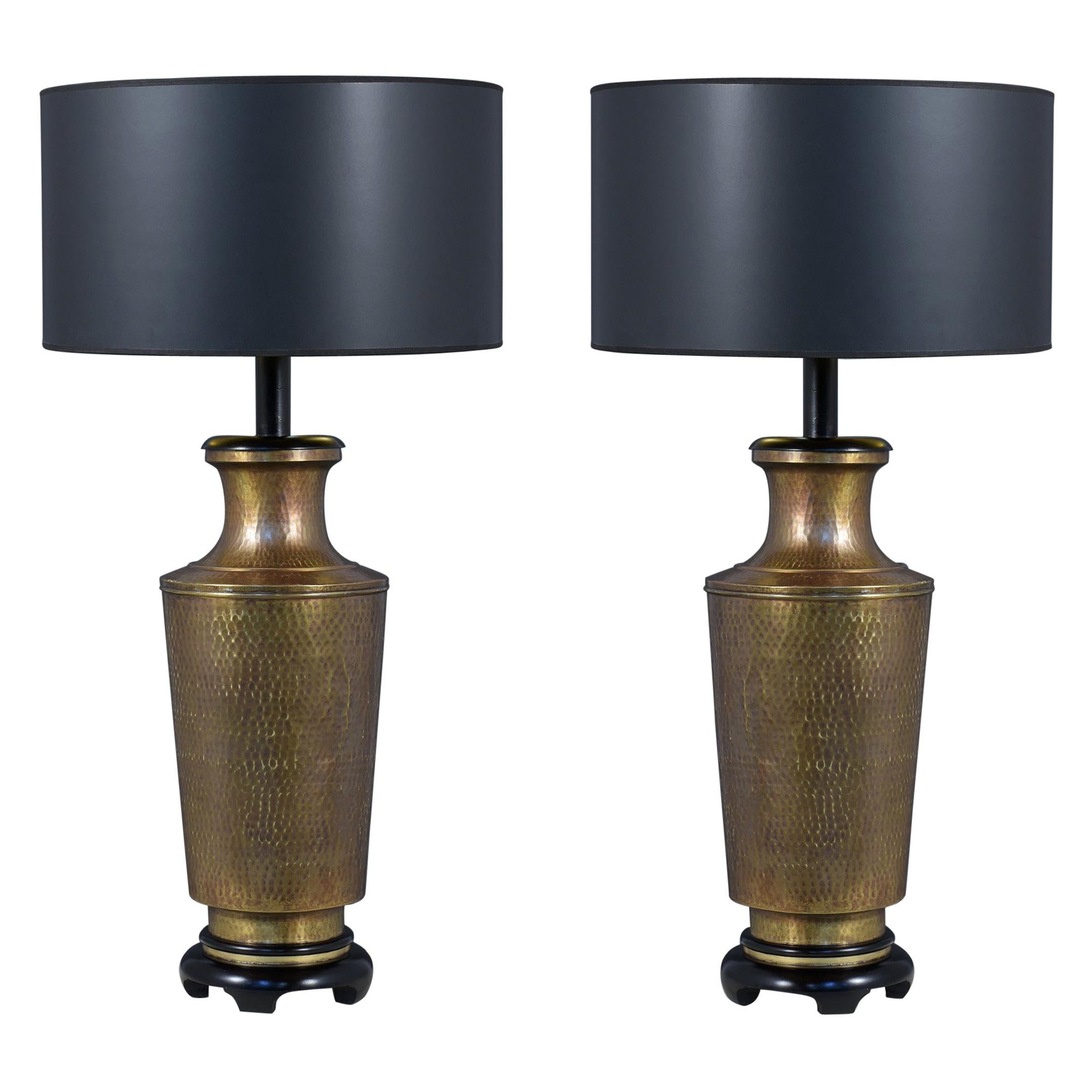 Pair of Vintage 1960's Brass Table Lamps