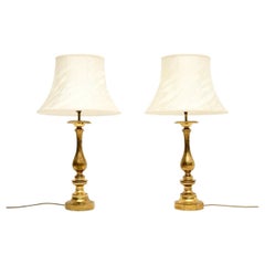 Paire de lampes de table en laiton