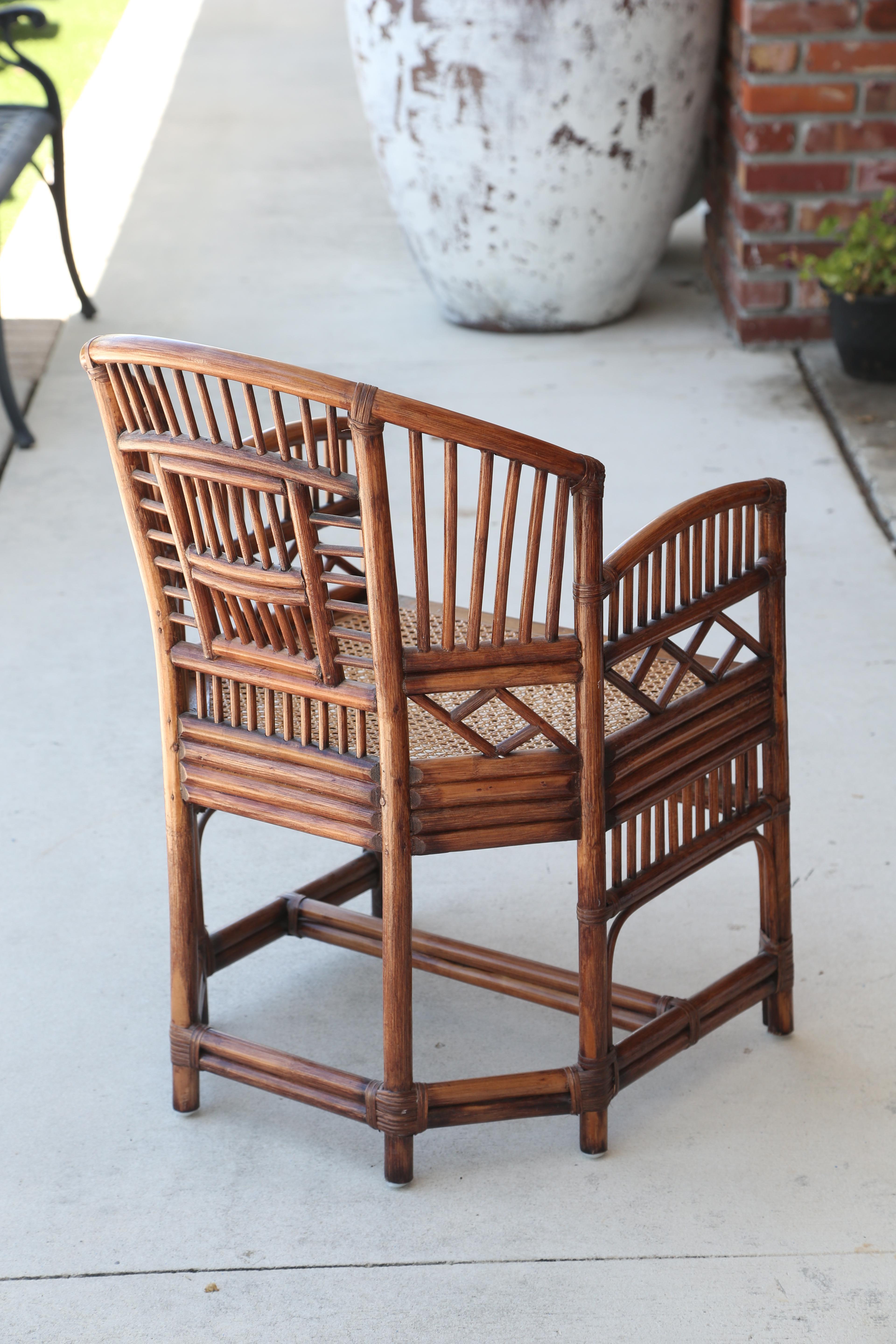 Pair of Vintage Brighton Bamboo Chairs 4