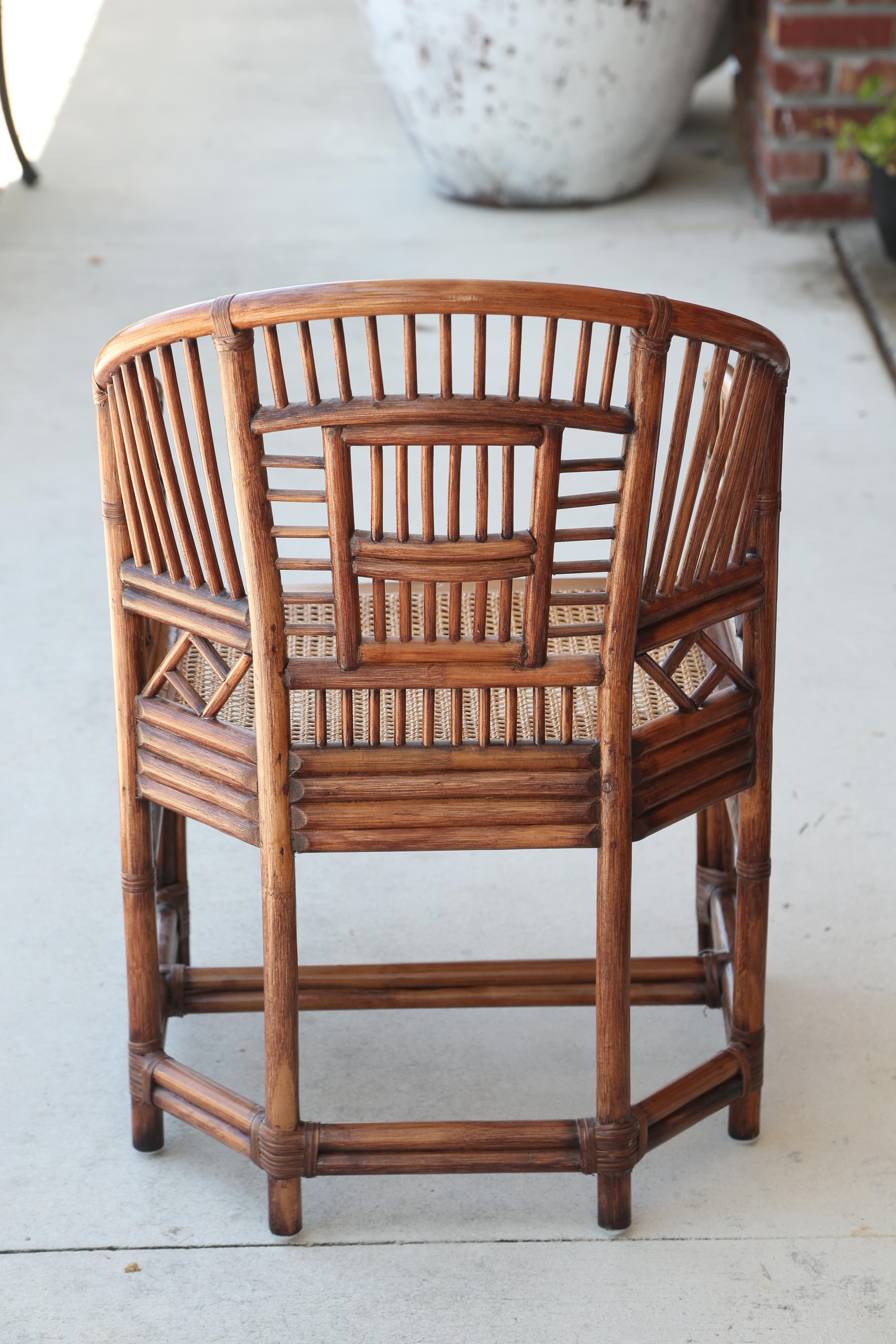 Pair of Vintage Brighton Bamboo Chairs 5