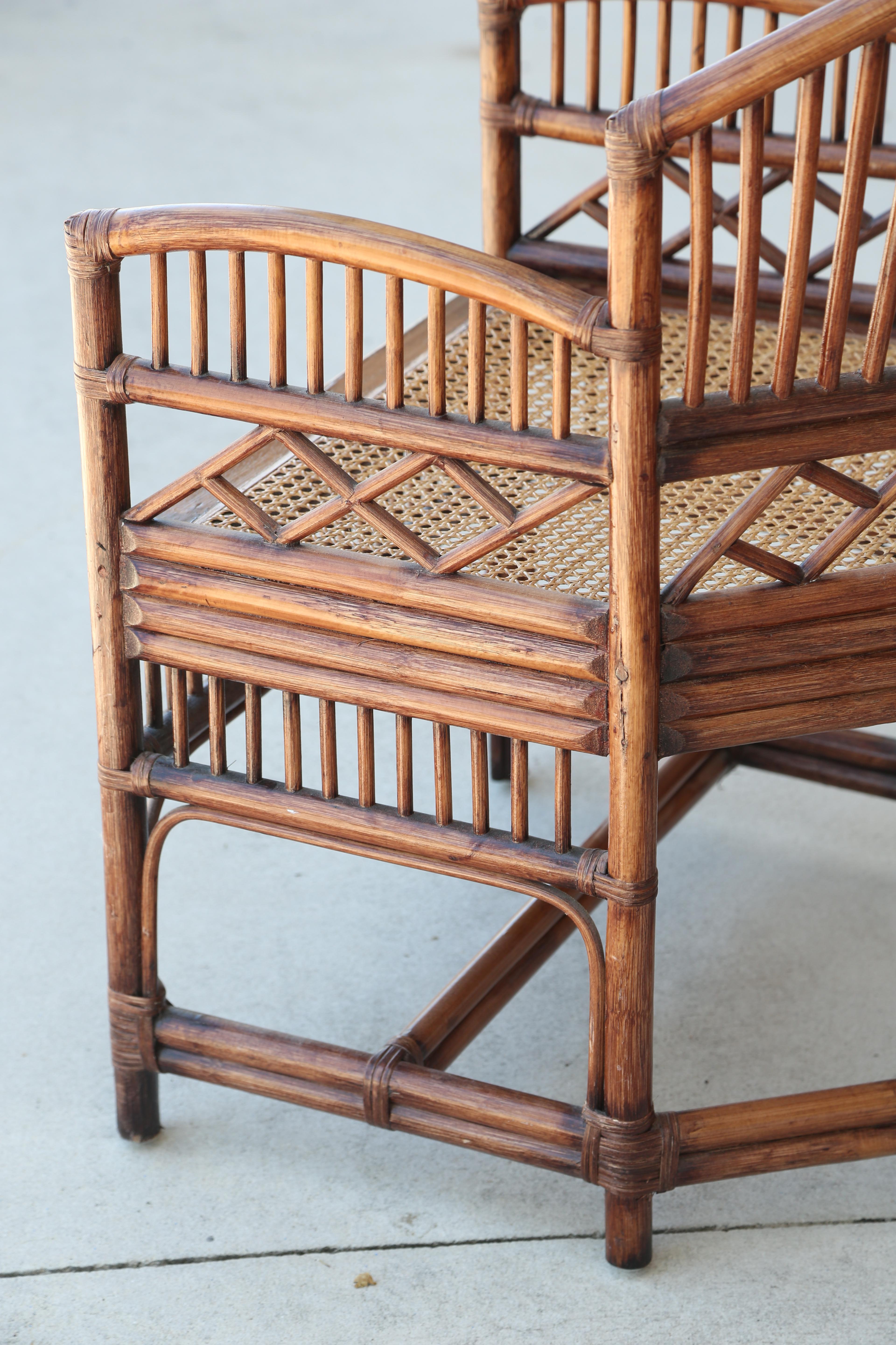 Pair of Vintage Brighton Bamboo Chairs 6