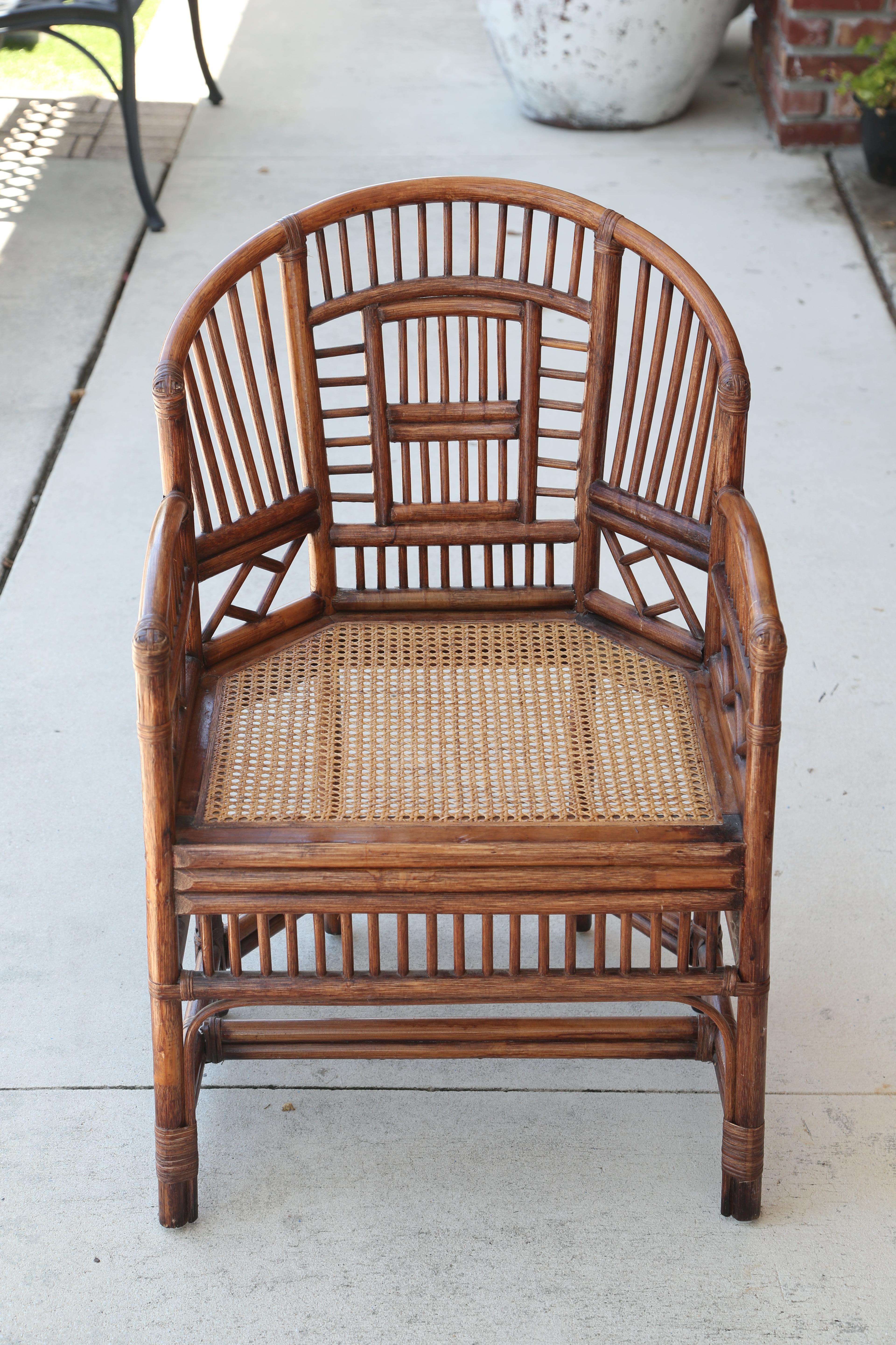 Chinese Pair of Vintage Brighton Bamboo Chairs