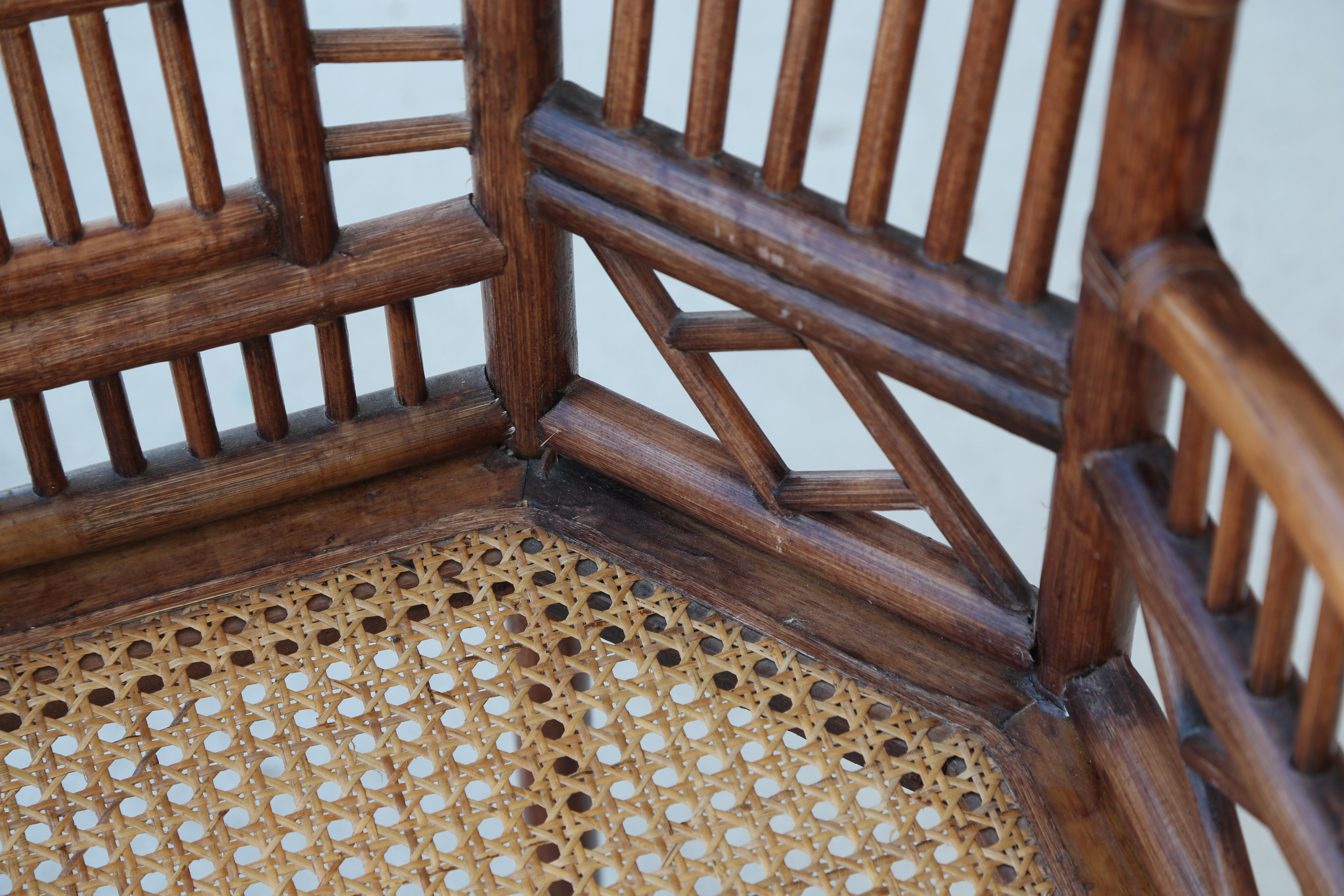 20th Century Pair of Vintage Brighton Bamboo Chairs