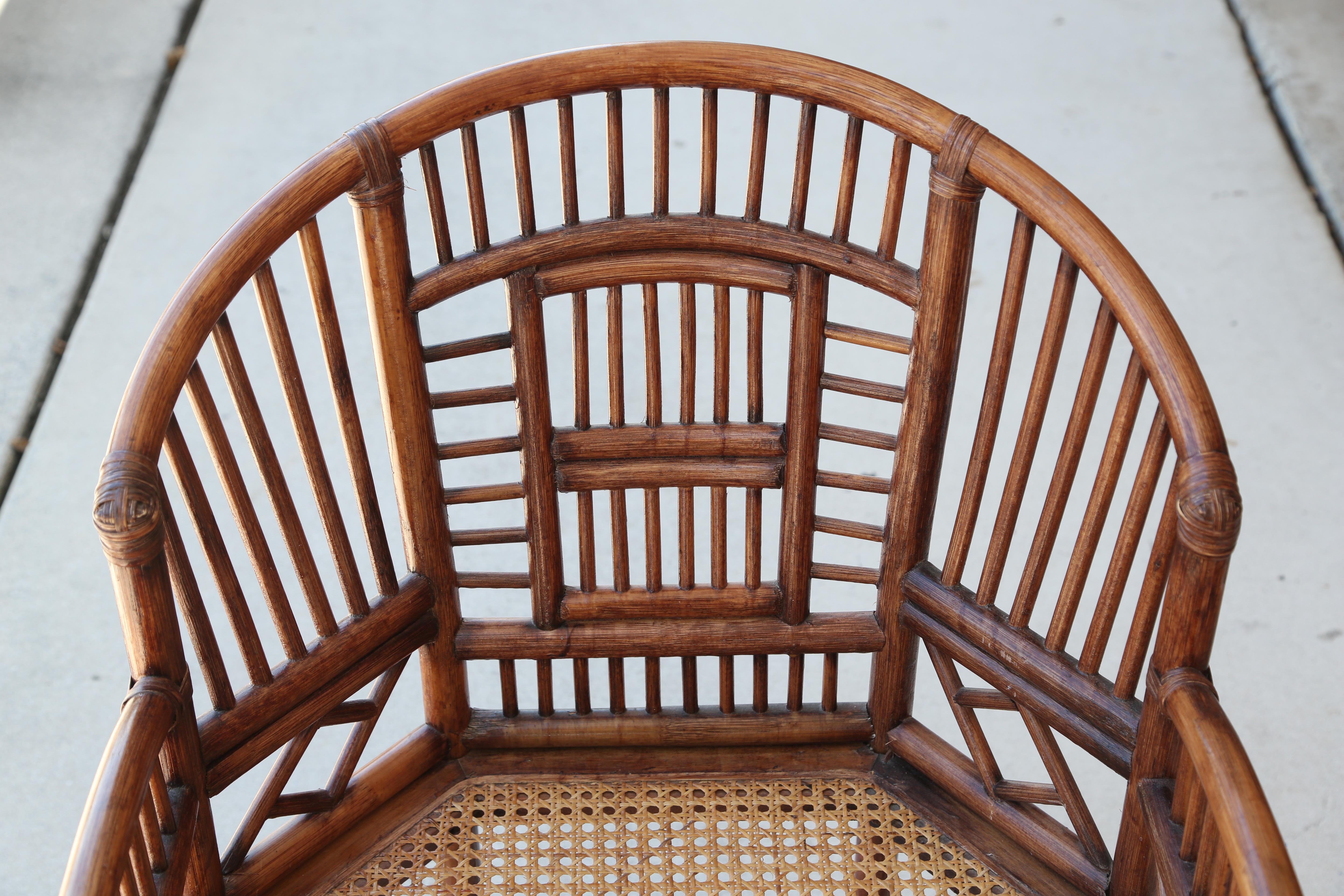Pair of Vintage Brighton Bamboo Chairs 1