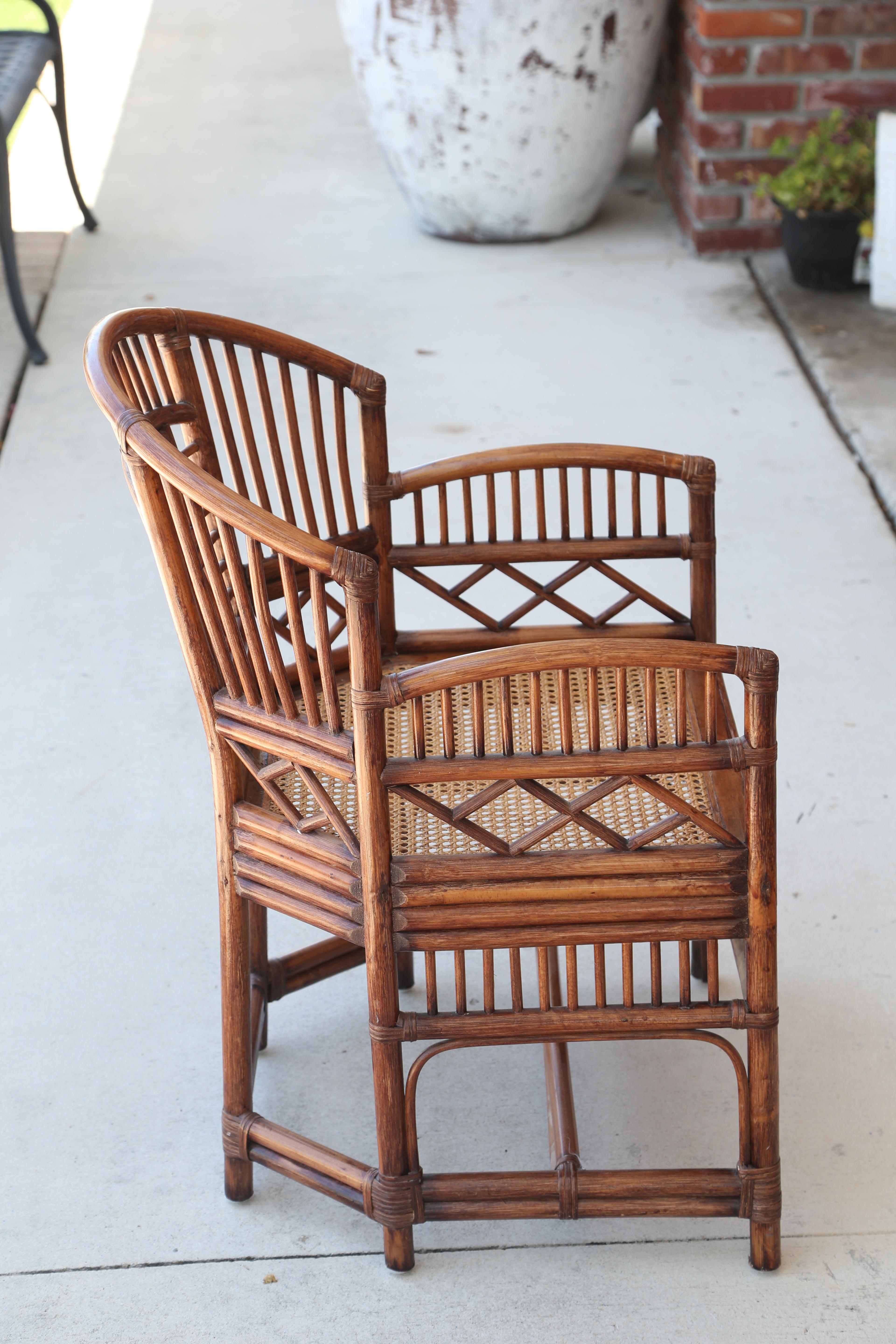 Pair of Vintage Brighton Bamboo Chairs 2