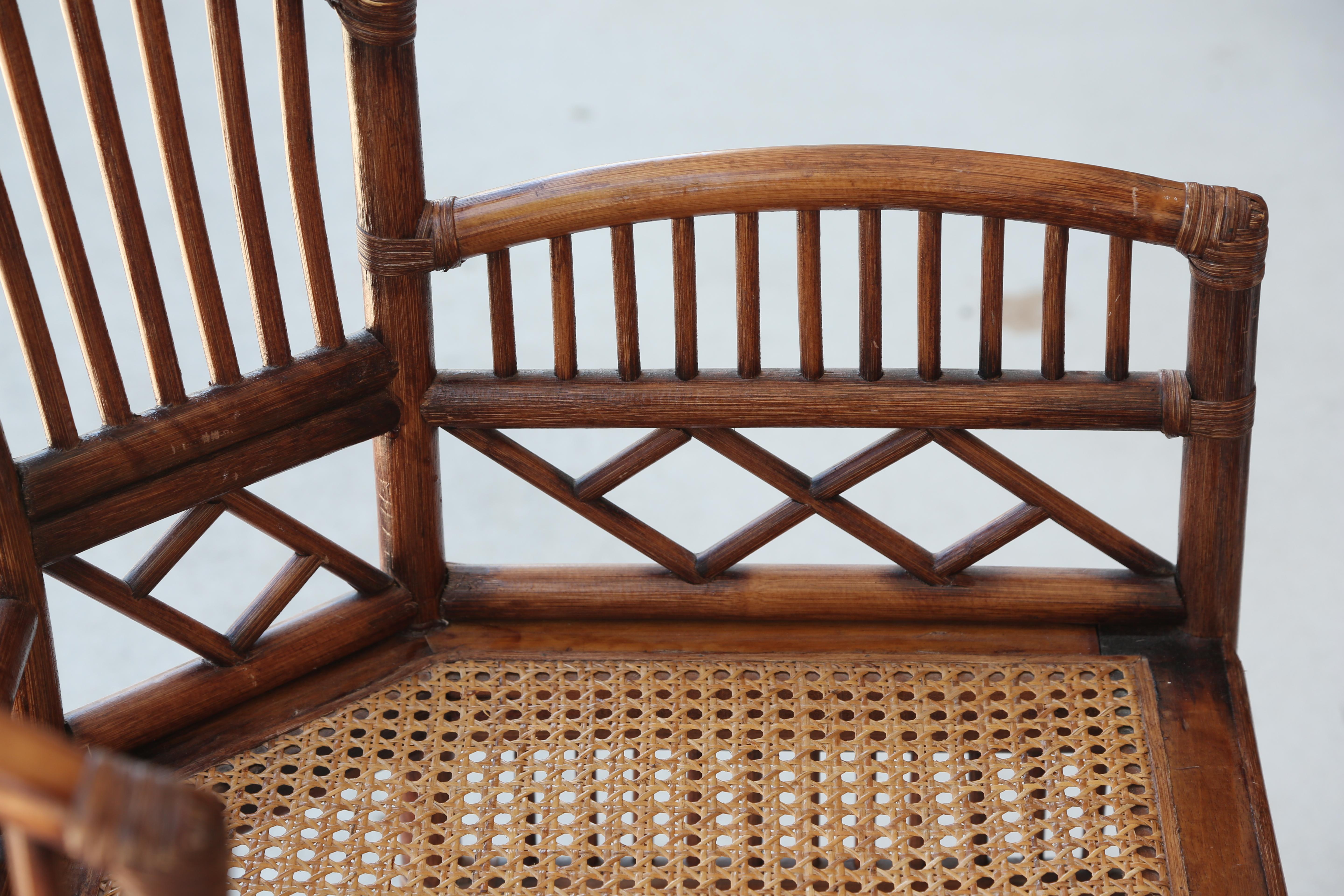 Pair of Vintage Brighton Bamboo Chairs 3