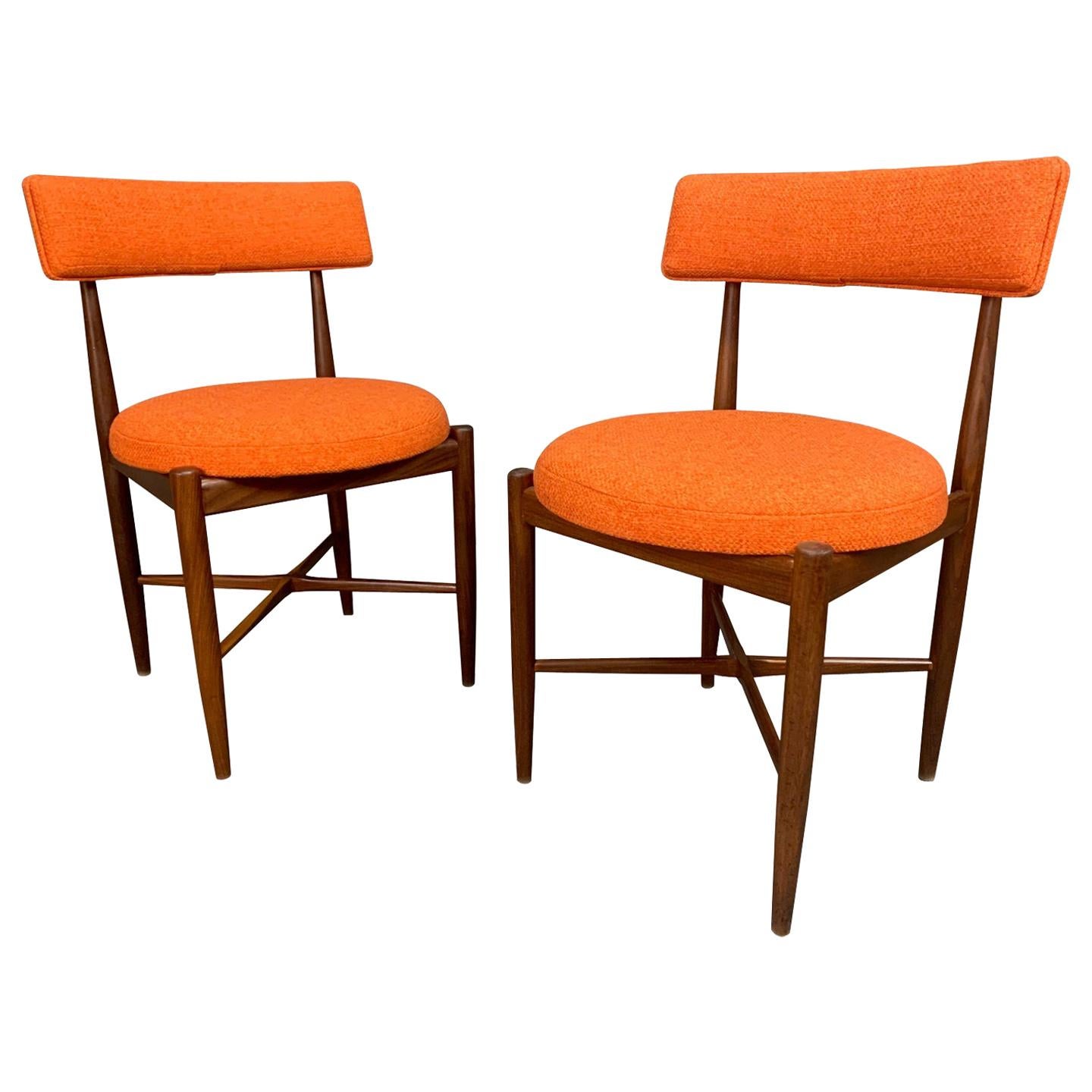 Pair of Vintage British Mid-Century Modern Teak Accent Chairs by G Plan For Sale