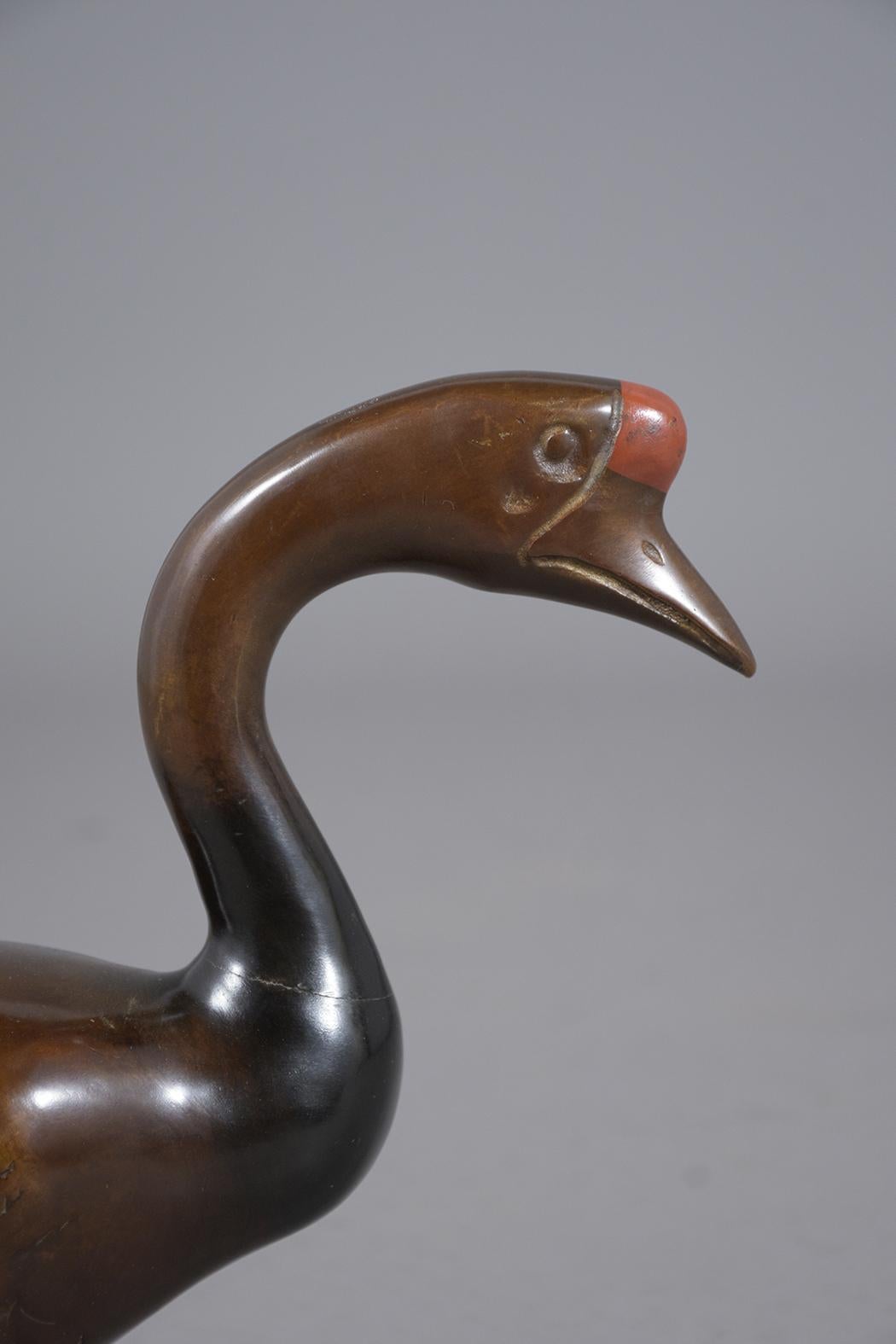 Japonisme Pair of Vintage Brass Ducks 