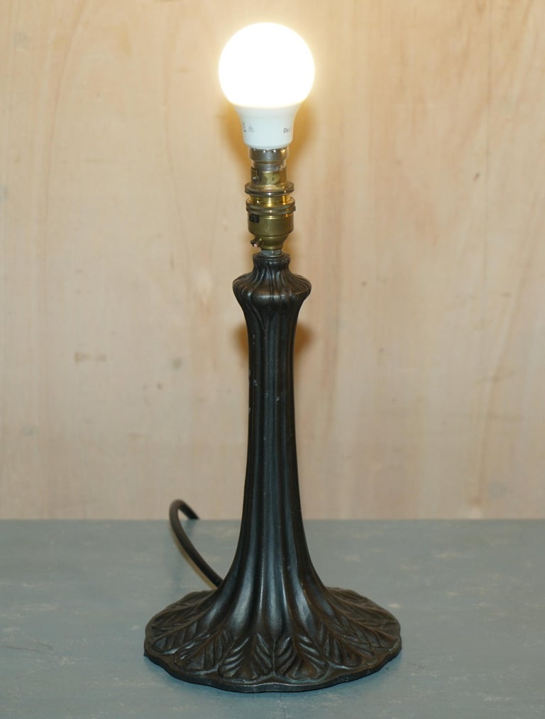 Pair of Vintage Bronzed Tiffany and Co Style Table Lamps with Lily Pad Bases For Sale at 1stDibs how much are tiffany lamps worth lily pad lamp vintage lily pad lamp