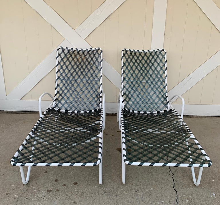 Pair of Vintage Brown Jordan Lido Chaise Lounges with ...