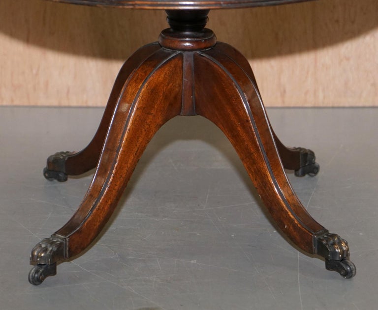 Pair of Vintage Brown Leather Topped Revolving Bookcases Side Table ...