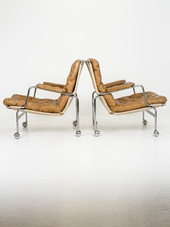 Pair of vintage Bruno Mathsson “Karin” Lounge Chairs for DUX, Sweden, 1970s