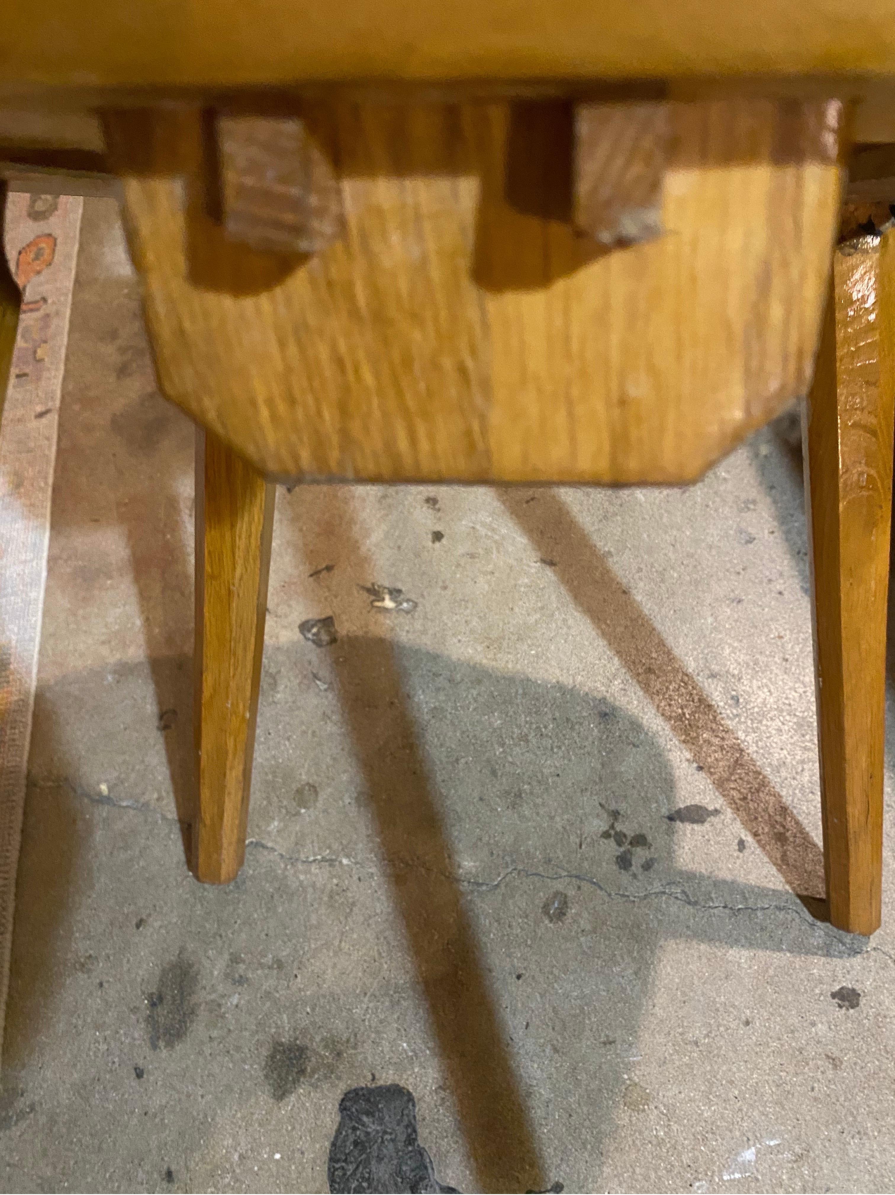 Pair of Vintage Brutalist Oak Chairs 3