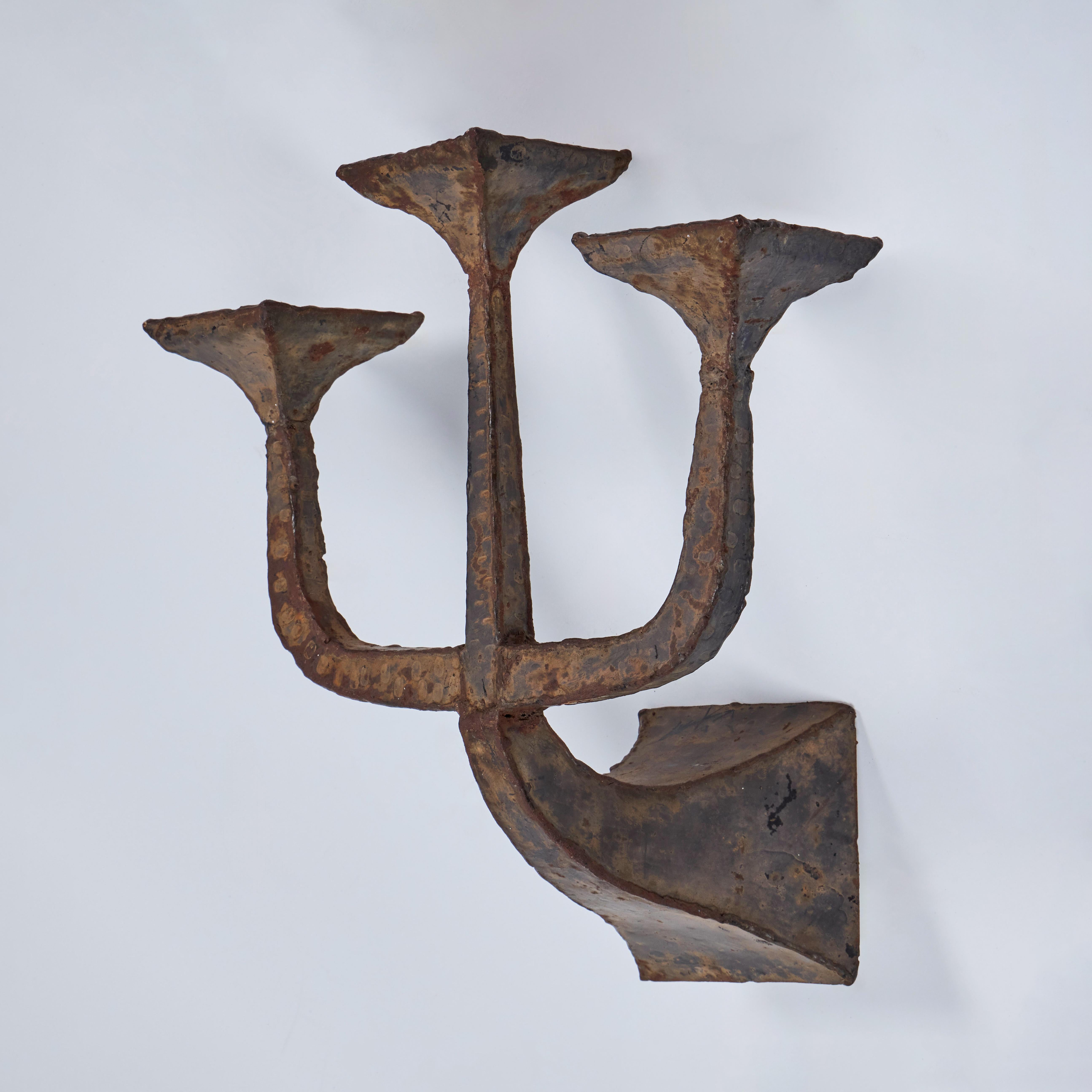 20th Century Pair of Vintage Brutalist Sconces For Sale
