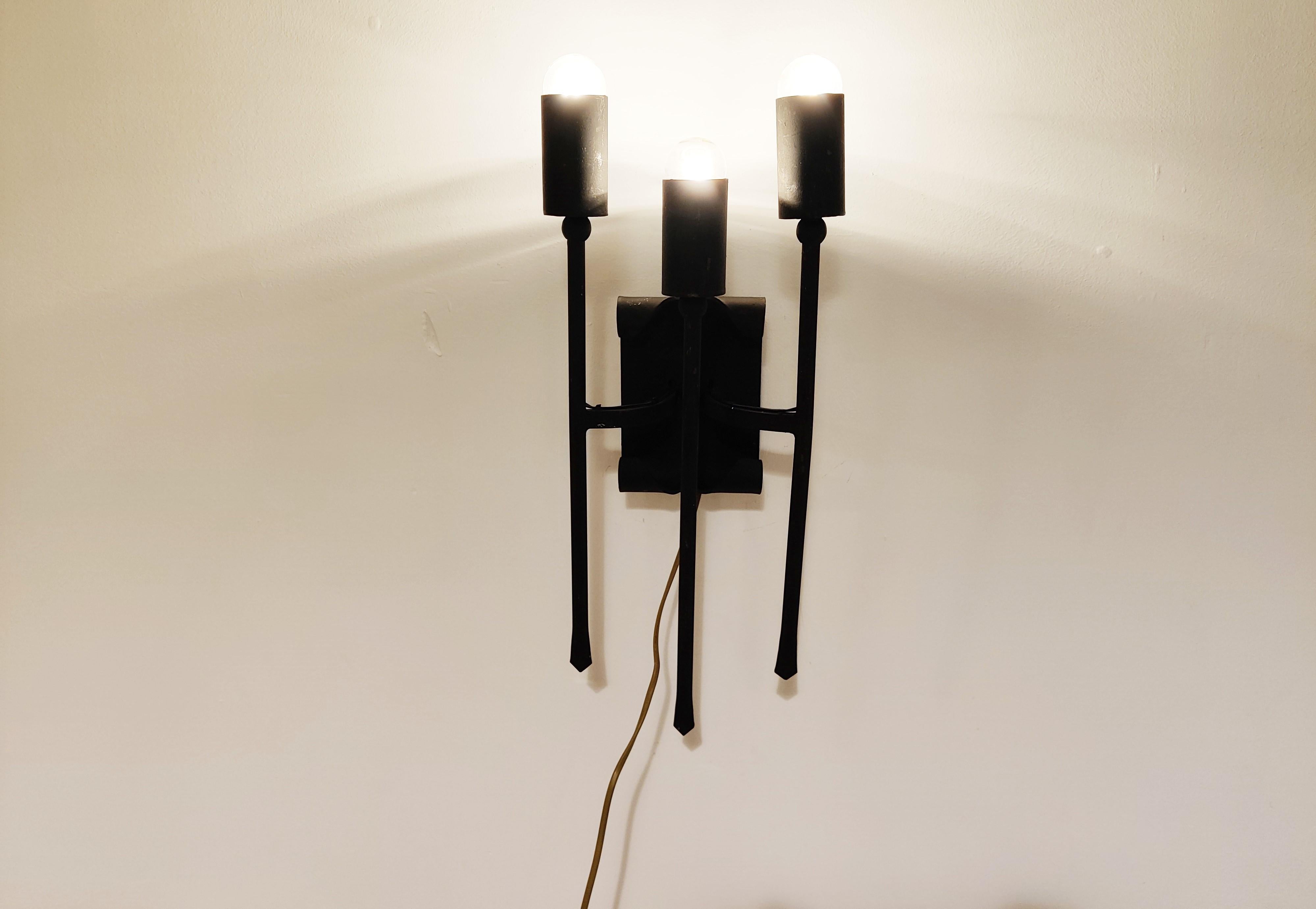 Pair of Vintage Brutalist Wall Lamps, 1960s 5